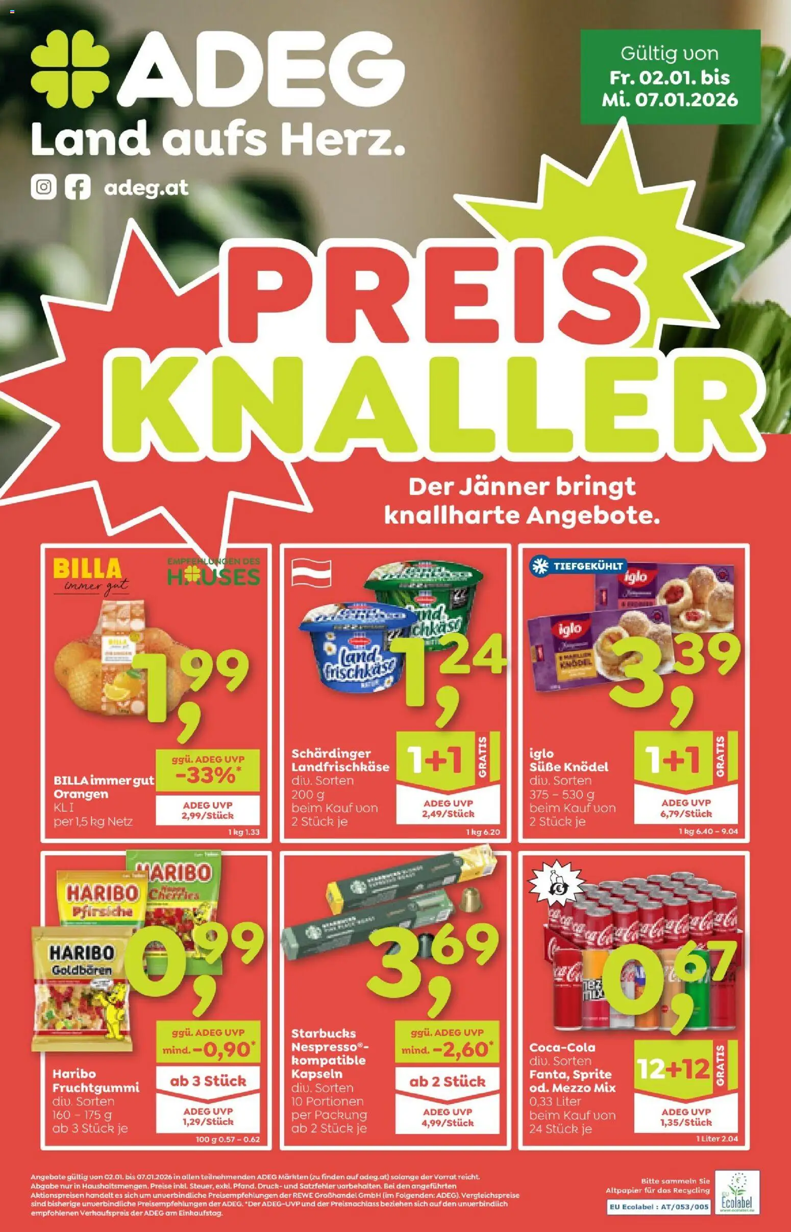 ADEG Flugblatt - Seite 1- gültig ab 02.01.2025