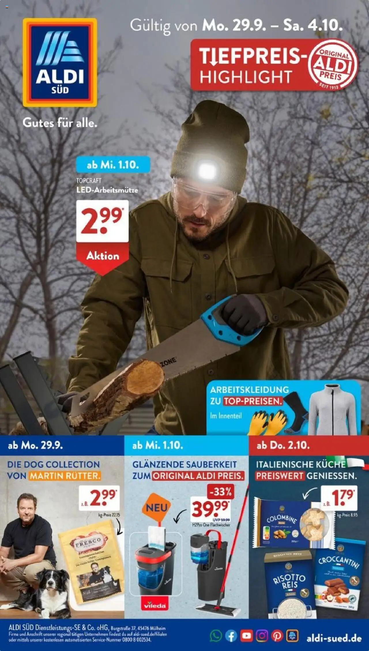 Aldi Süd Prospekt 	 - Seite 1 - gültig ab 29.09.2025