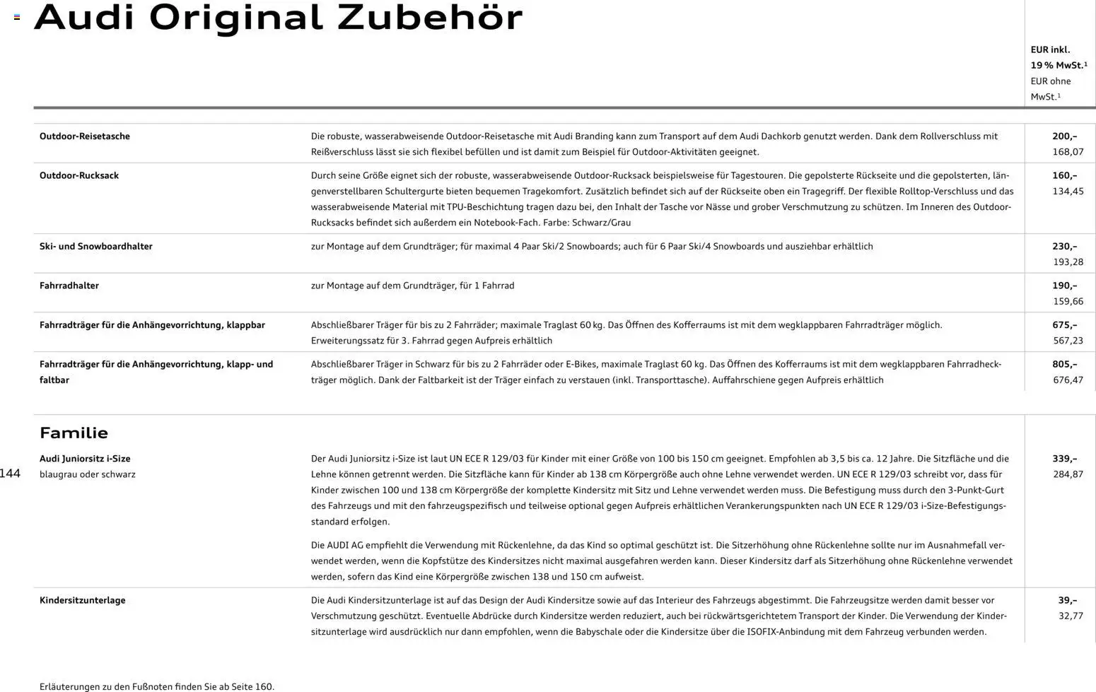 Audi A3 - Seite 144 - gültig ab 28.10.2025