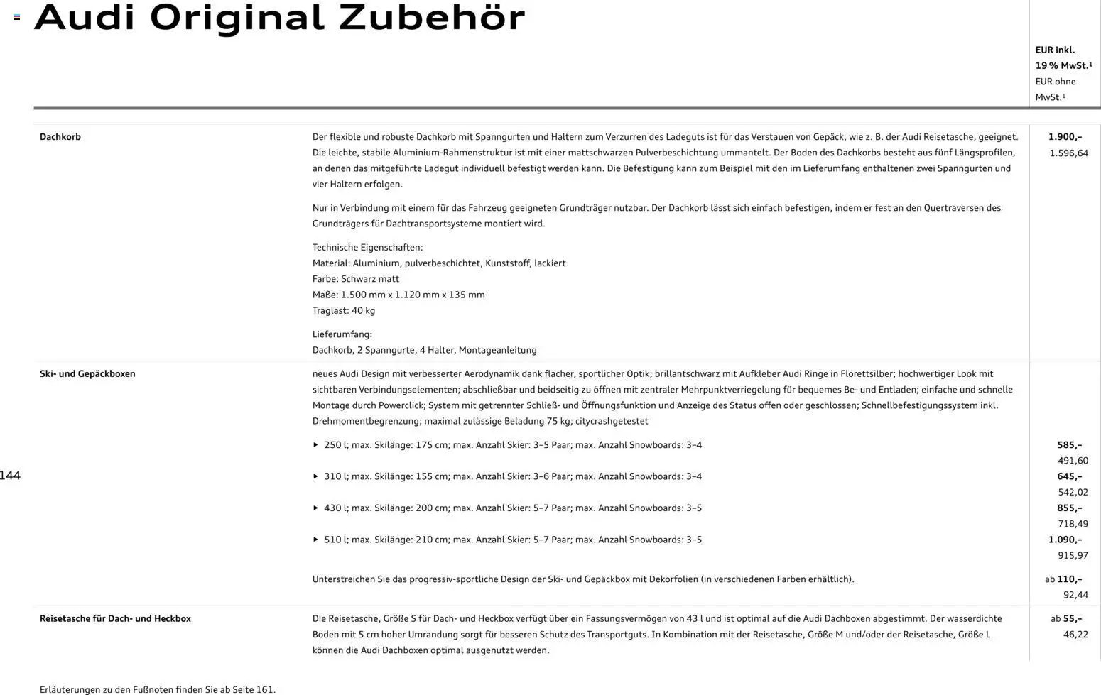 Audi A3 - Seite 144 - gültig ab 28.10.2025