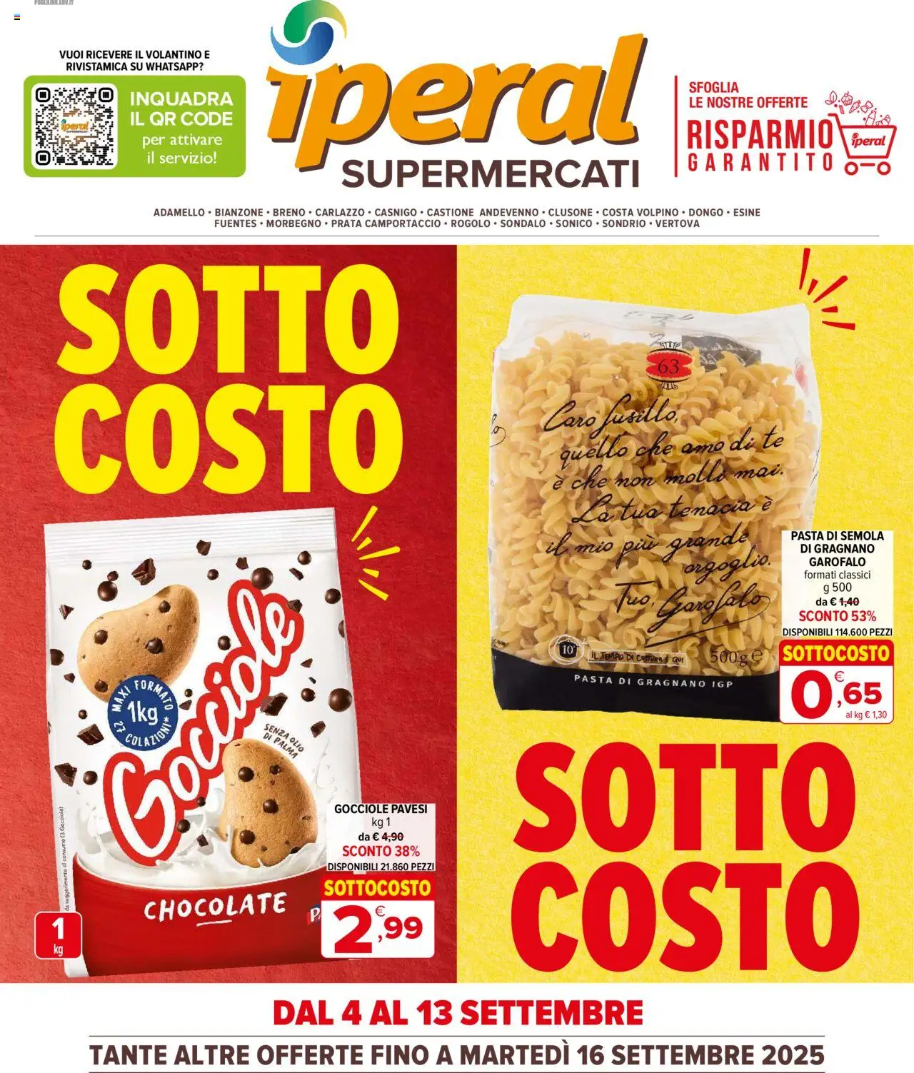 Volantino Iperal	 - pagina 1 - valido dal 04/09/2025