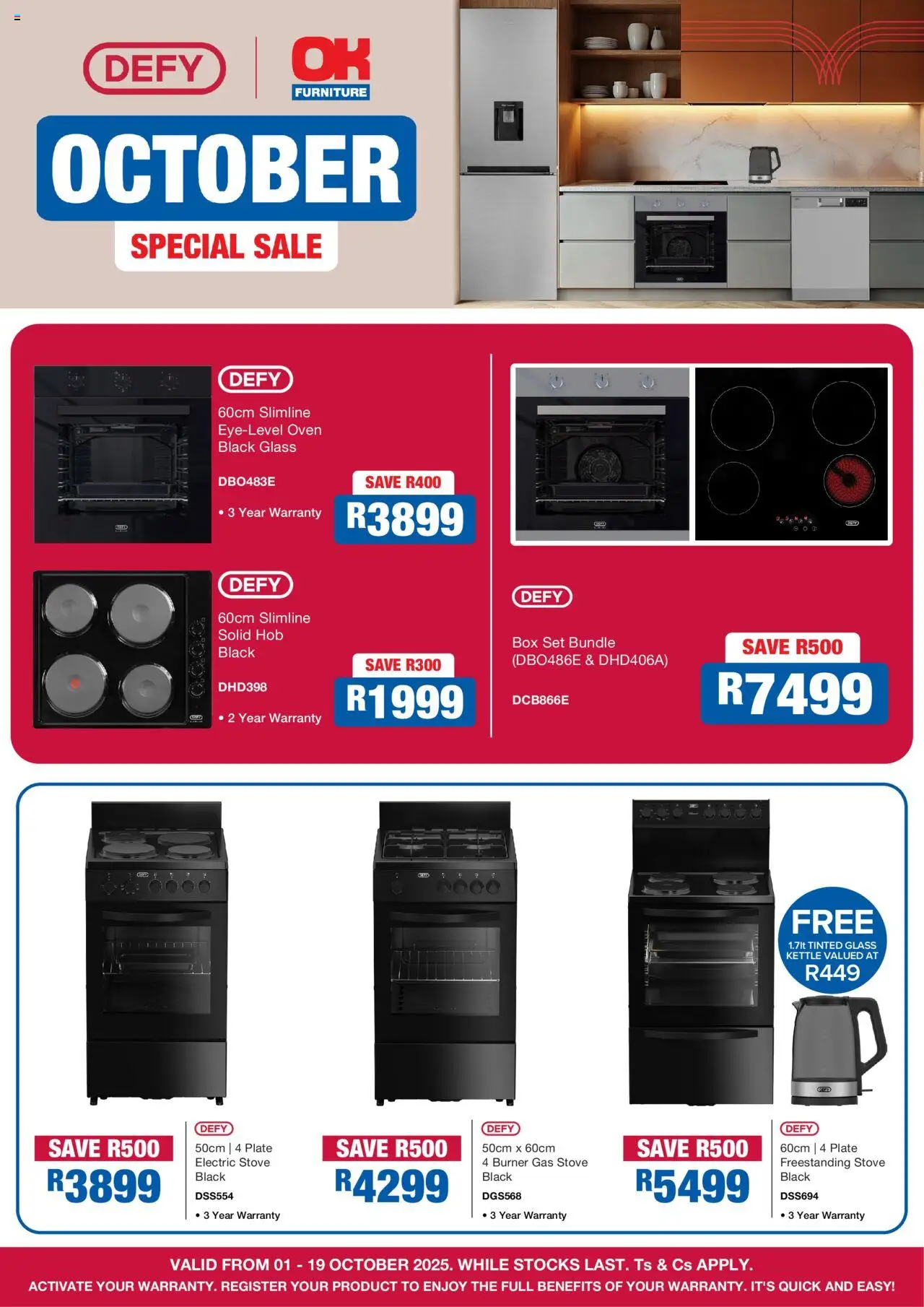 OK Furniture - Defy October E-Leaflet - page 1- valid from 01/10/2025