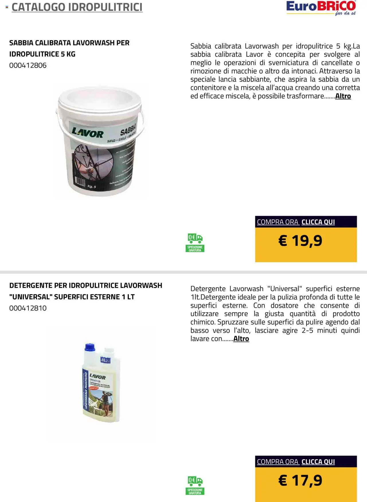 Eurobrico Idropulitrici catalogo - pagina 33 - valido dal 23/07/2025