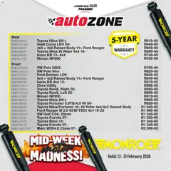 Preview AutoZone Specials valid from 13/02/2026