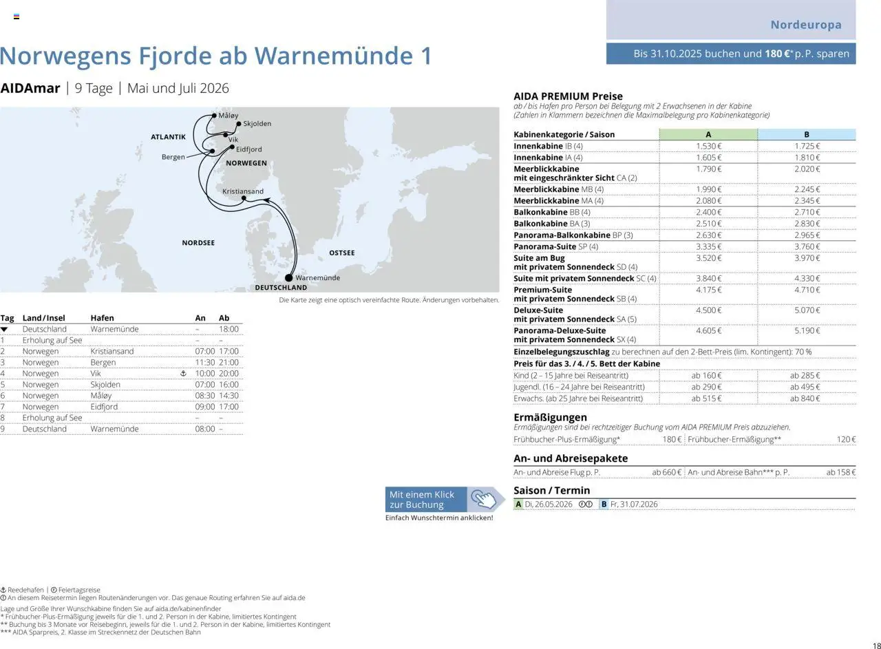 Aida Sommer 2026 - Seite 18 - gültig ab 01.03.2026