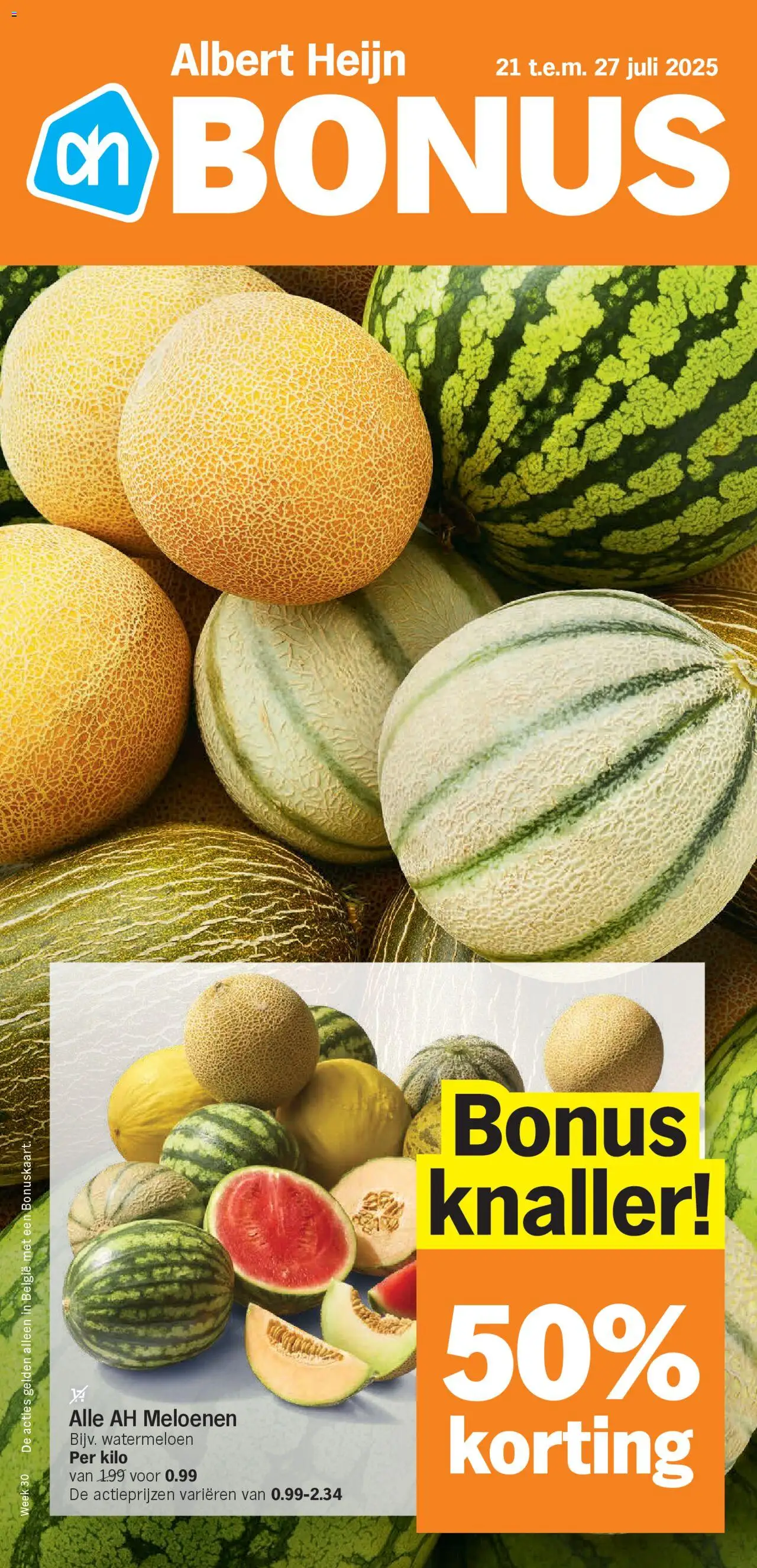 Albert Heijn folder week  / de la semaine 30 - pagina 1- geldig vanaf 21/07/2025