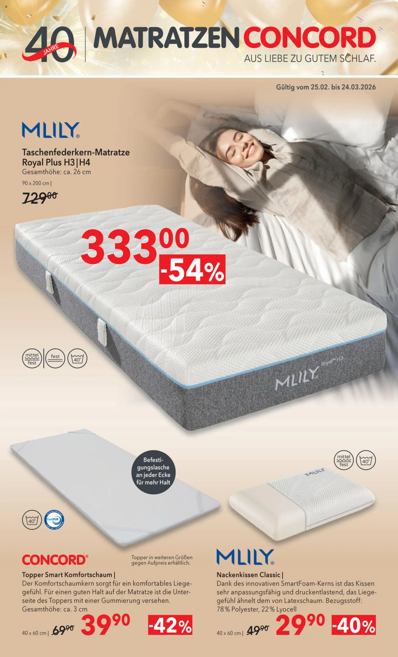 Matratzen Concord Flugblatt - Seite 1- gültig ab 25.02.2026