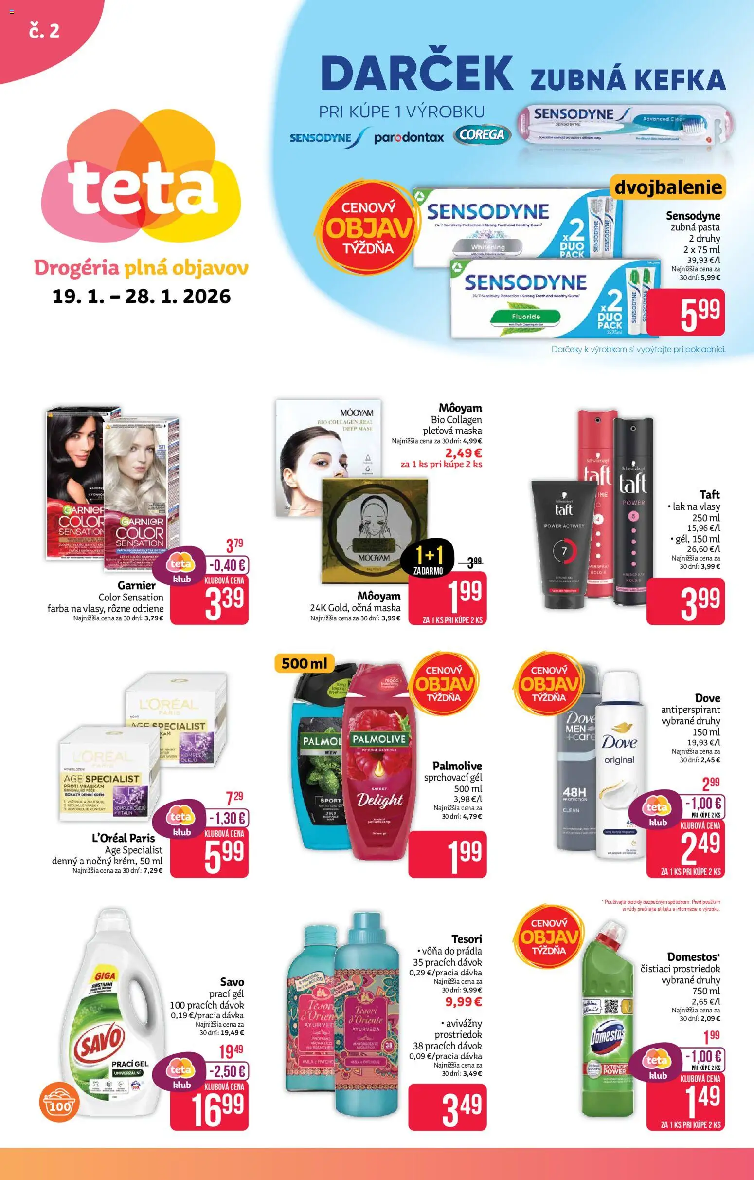 Teta drogerie leták - strana 1- platný od 19.01.2026
