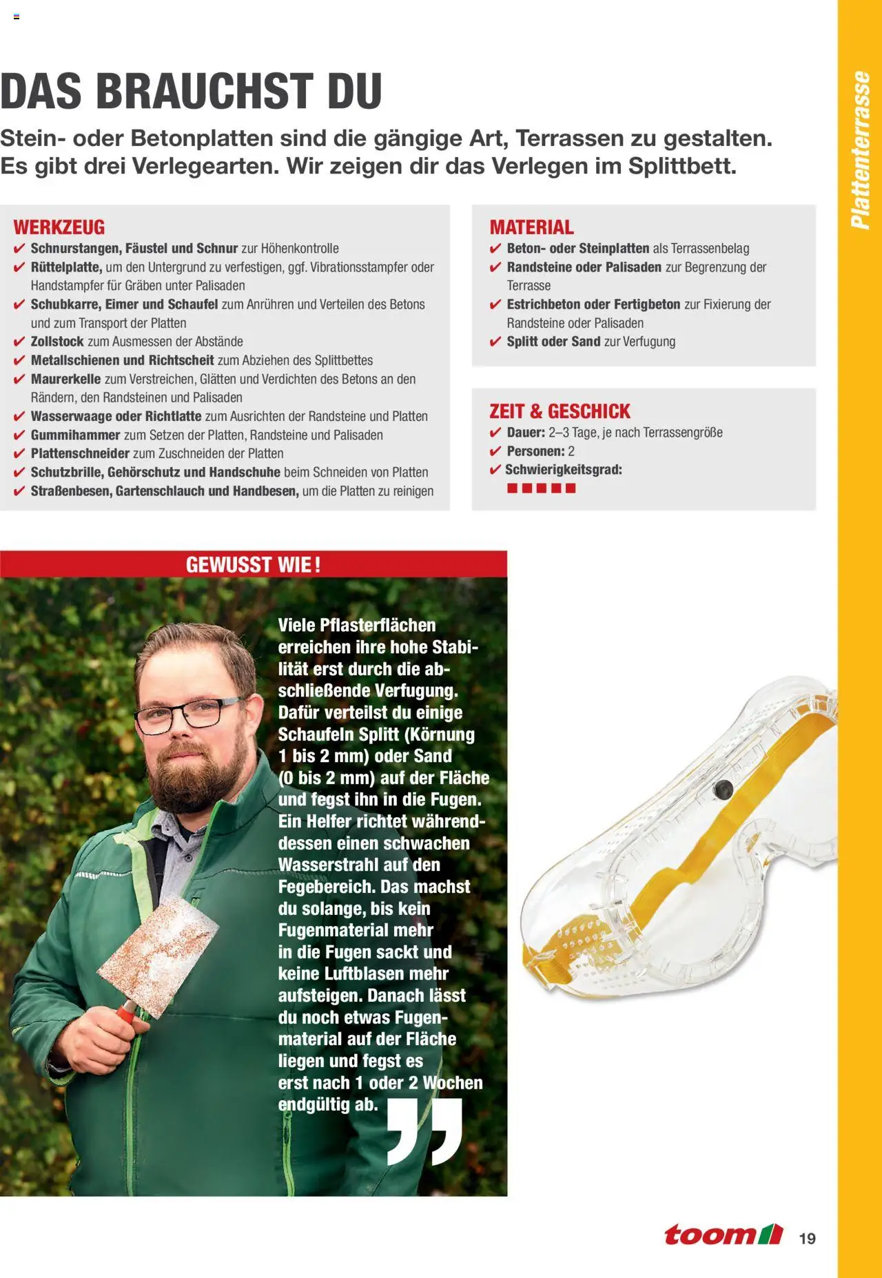 Toom Baumarkt Anleitung Terrasse bauen - Seite 19 - gültig ab 01.01.2024
