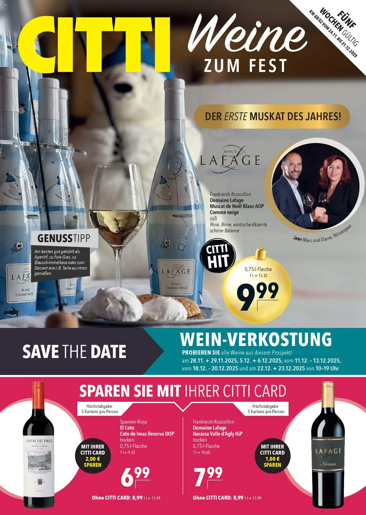CITTI Markt - Weine zum Fest - Seite 1 - gültig ab 26.11.2025