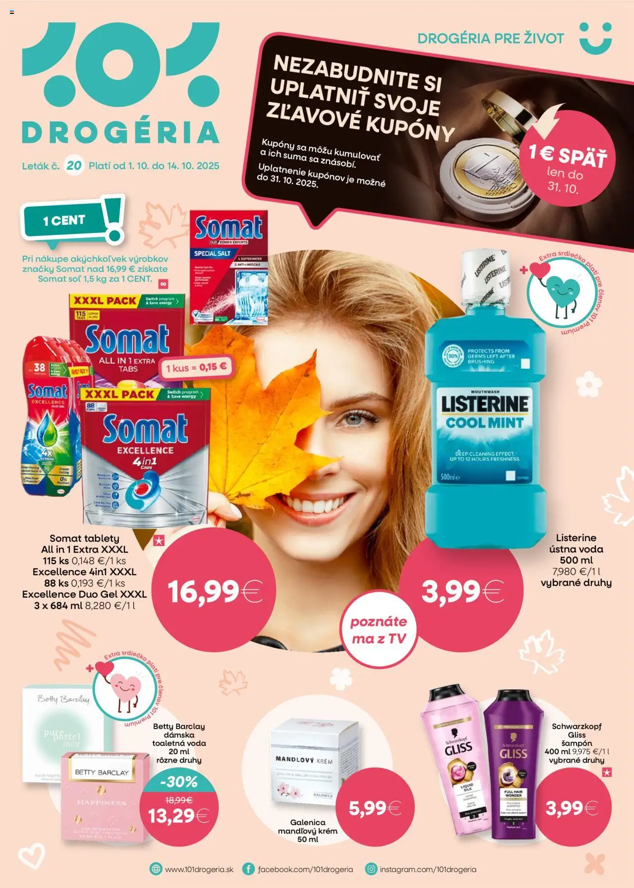 101 drogerie leták - strana 1- platný od 01.10.2025