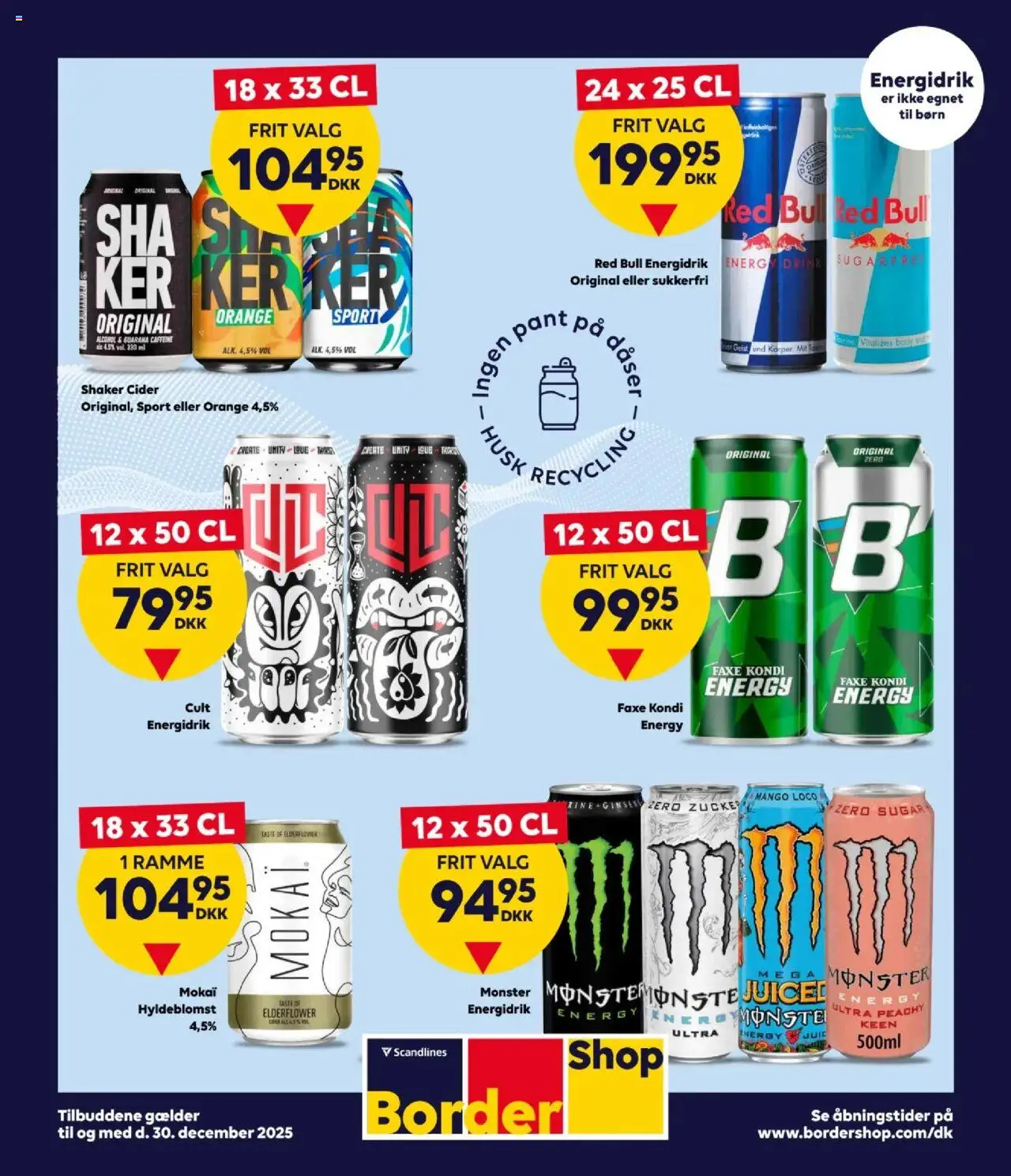 Bordershop - Tilbud på energidrikke - side 1- gyldig fra 08/10/2025