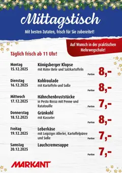 Vorschau Markant  Mittagstisch gültig ab 15.12.2025