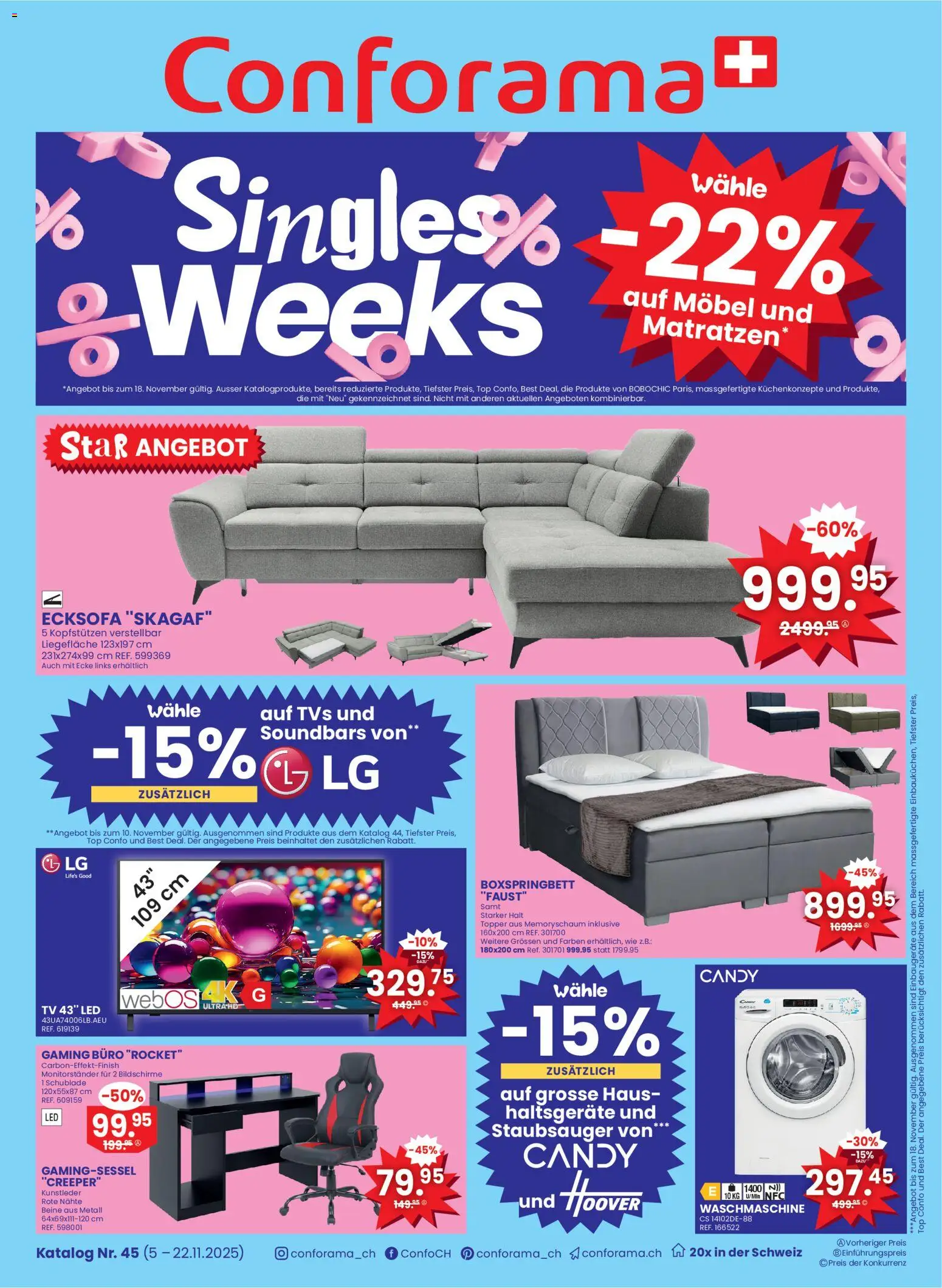 Conforama Aktionen Singles - Seite 1- gültig ab 05.11.2025