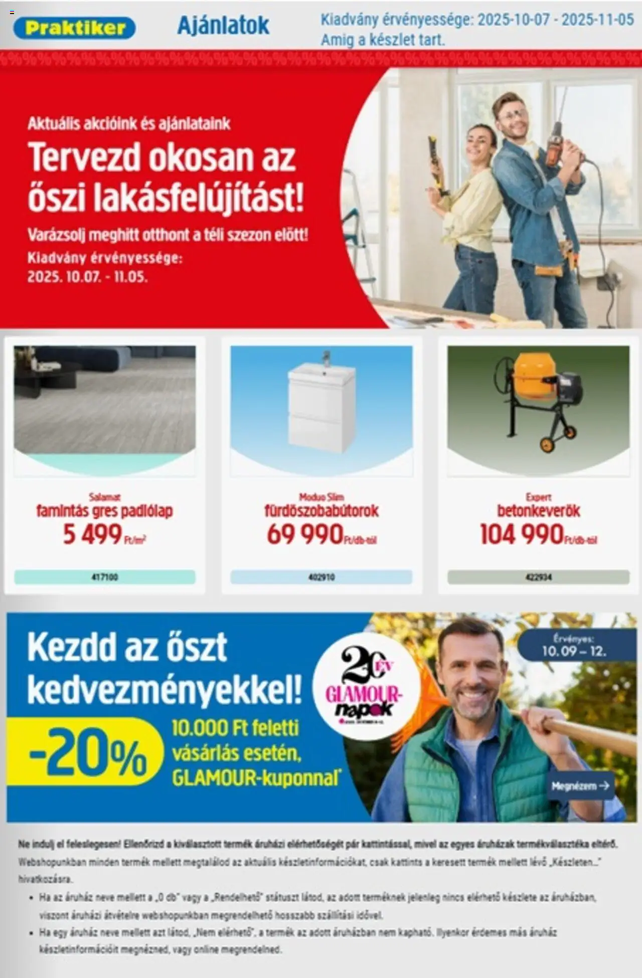 Praktiker Akciós újság - 1oldal - érvényes 2025.10.07.-tól