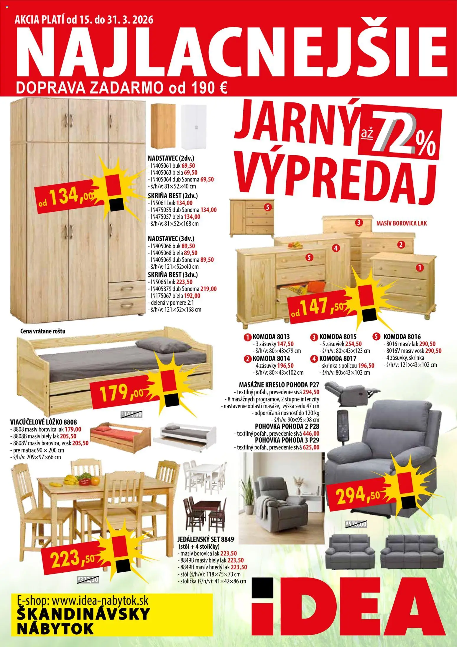 IDEA nábytok leták - strana 1- platný od 15.03.2026