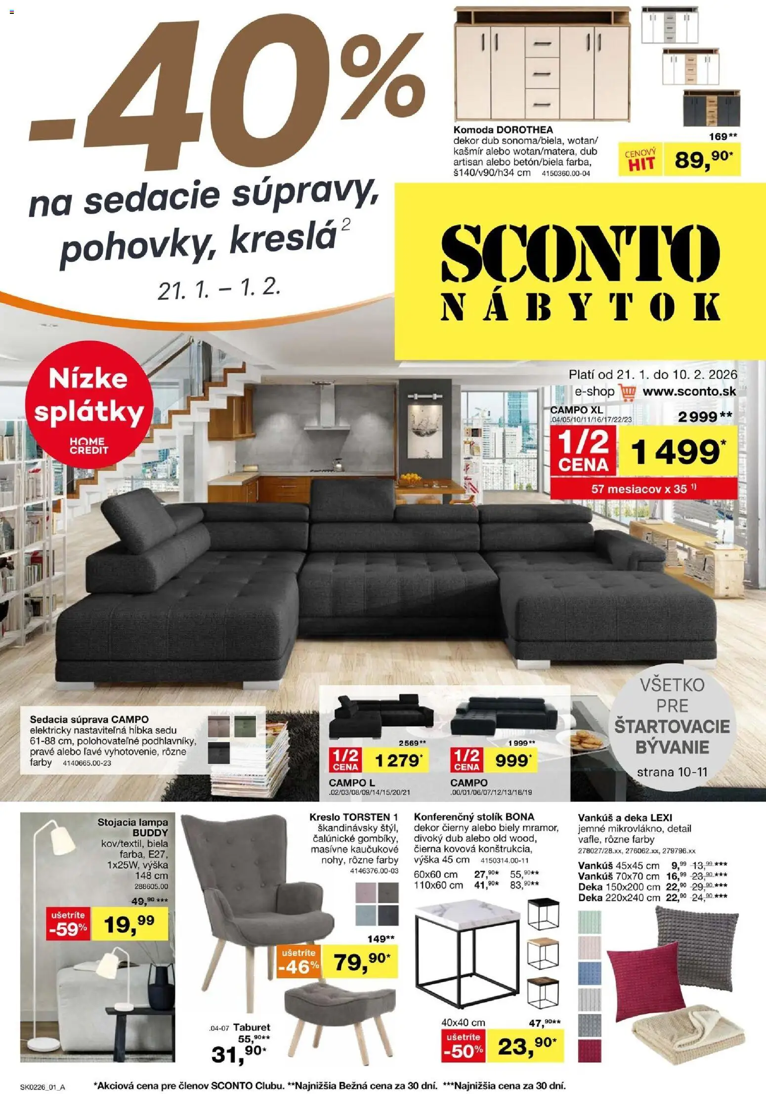 Sconto nábytok leták - strana 1- platný od 21.01.2026