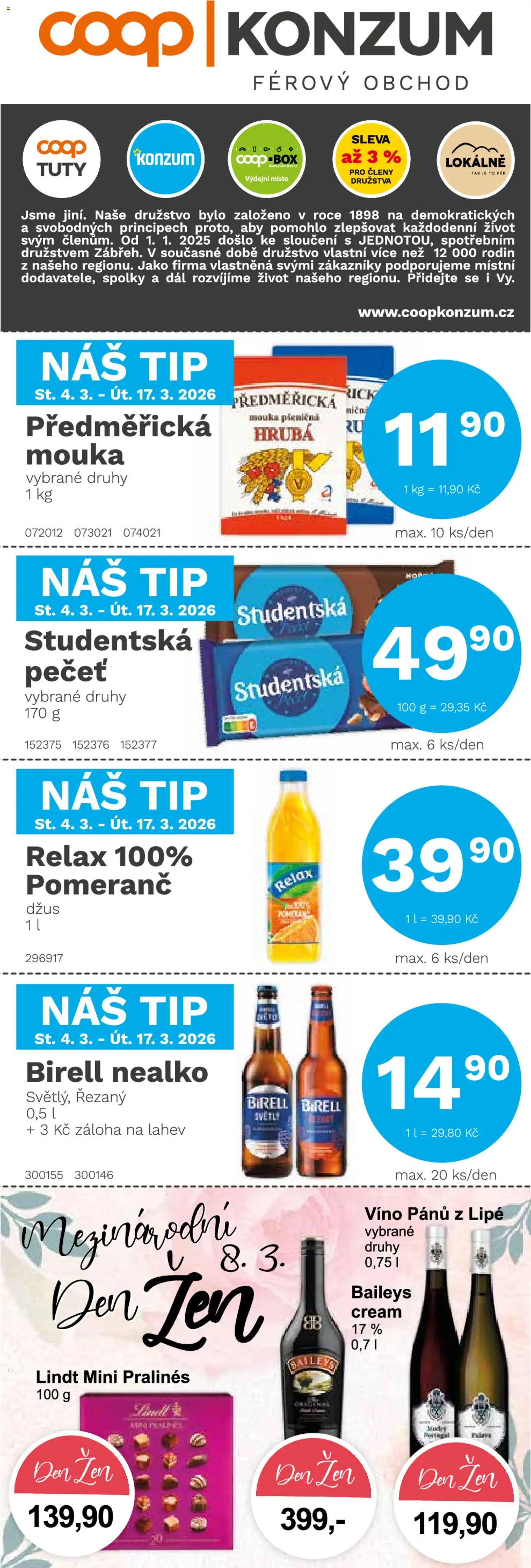 Konzum leták - strana 1- platný od 04.03.2026