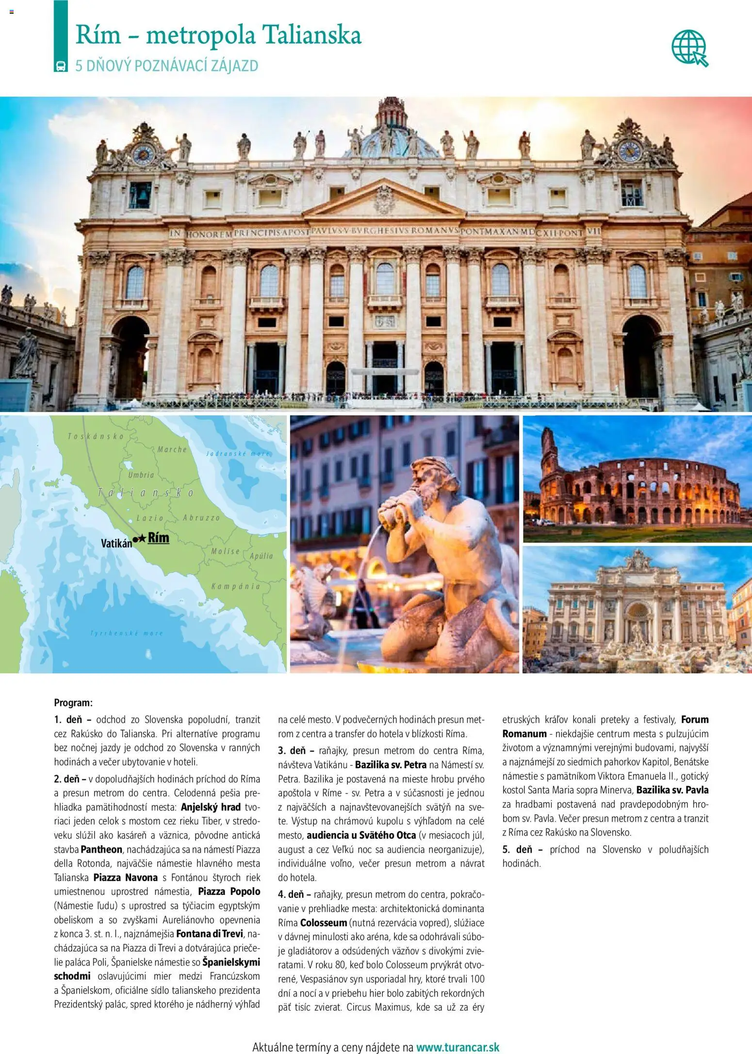 Turancar Poznávacie zájazdy autobusovou dopravou - strana 1- platný od 15.12.2025