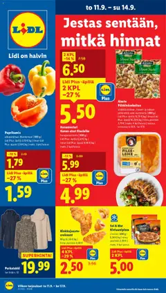 Esikatselu Lidl tarjoukset voimassa alkaen 11/09/2025