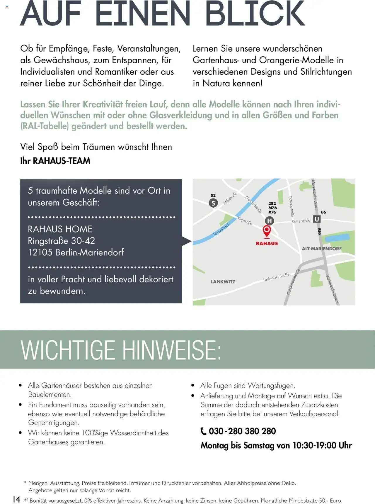 Rahaus Prospekt Gartenhäuser - Seite 14 - gültig ab 01.09.2022