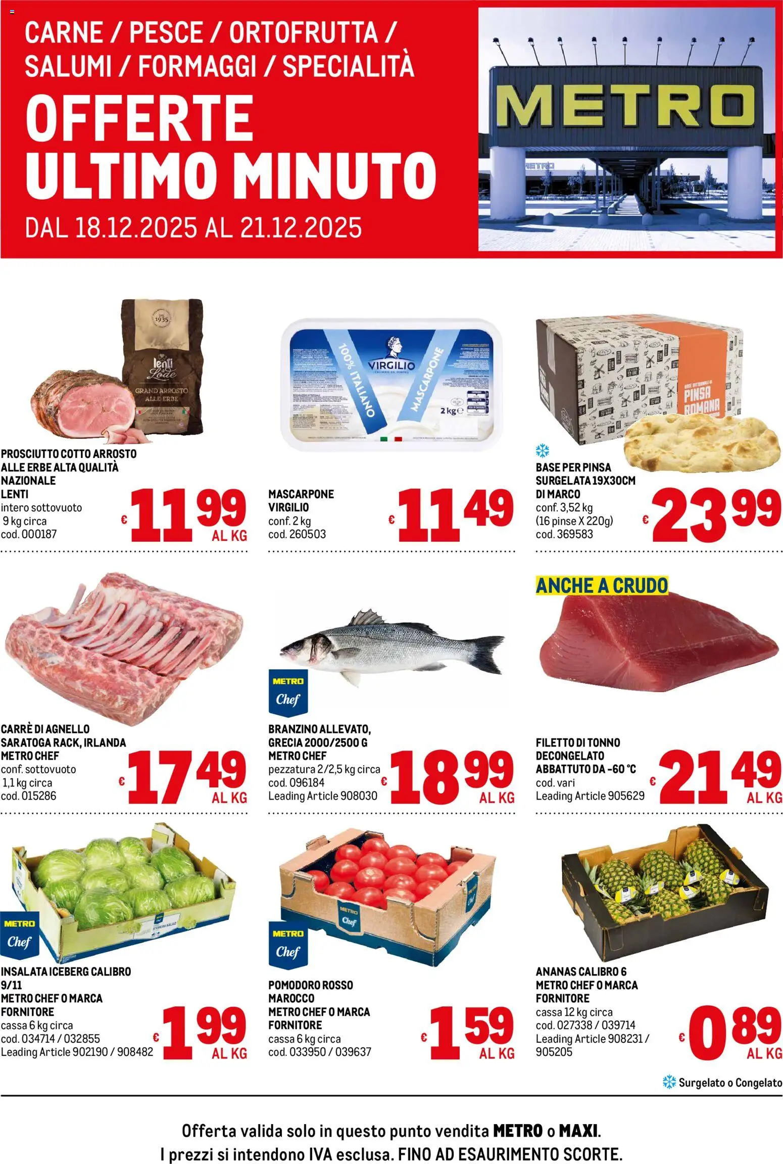 Metro Offerte Freschissimi catalogo - pagina 1 - valido dal 18/12/2025