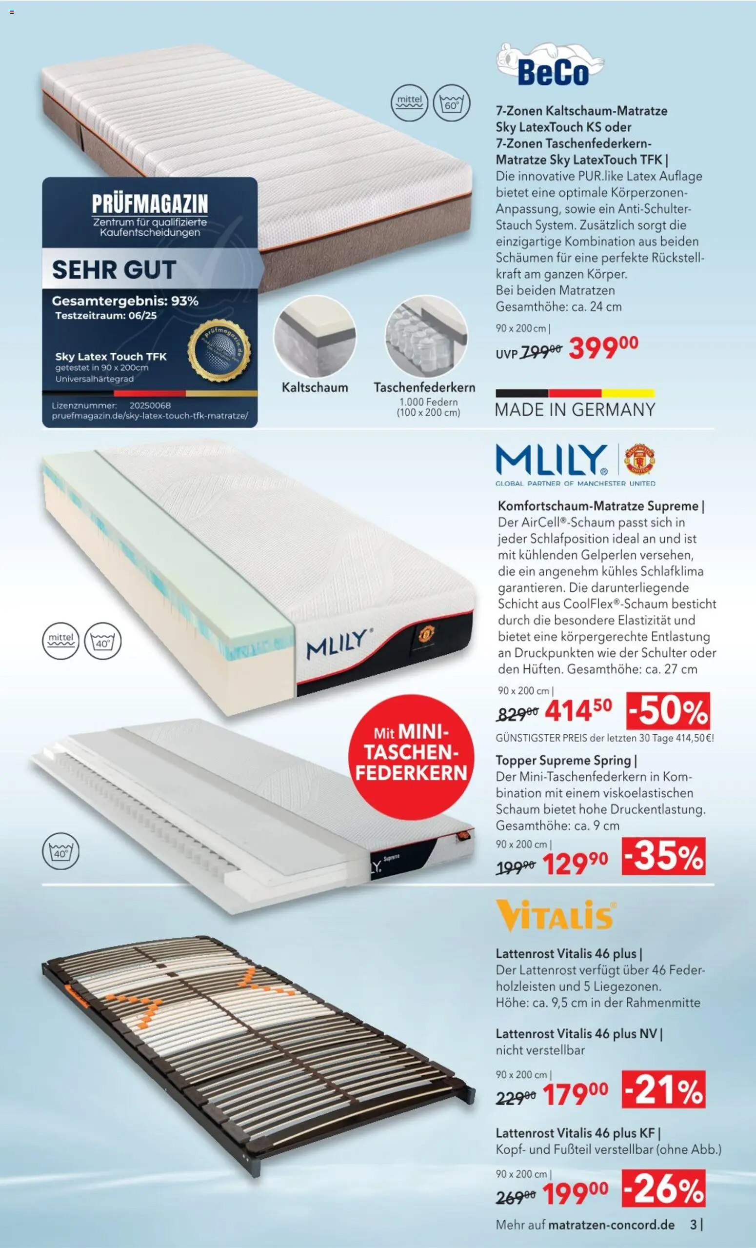 Matratzen Concord Prospekt 	 - Seite 3 - gültig ab 25.03.2026