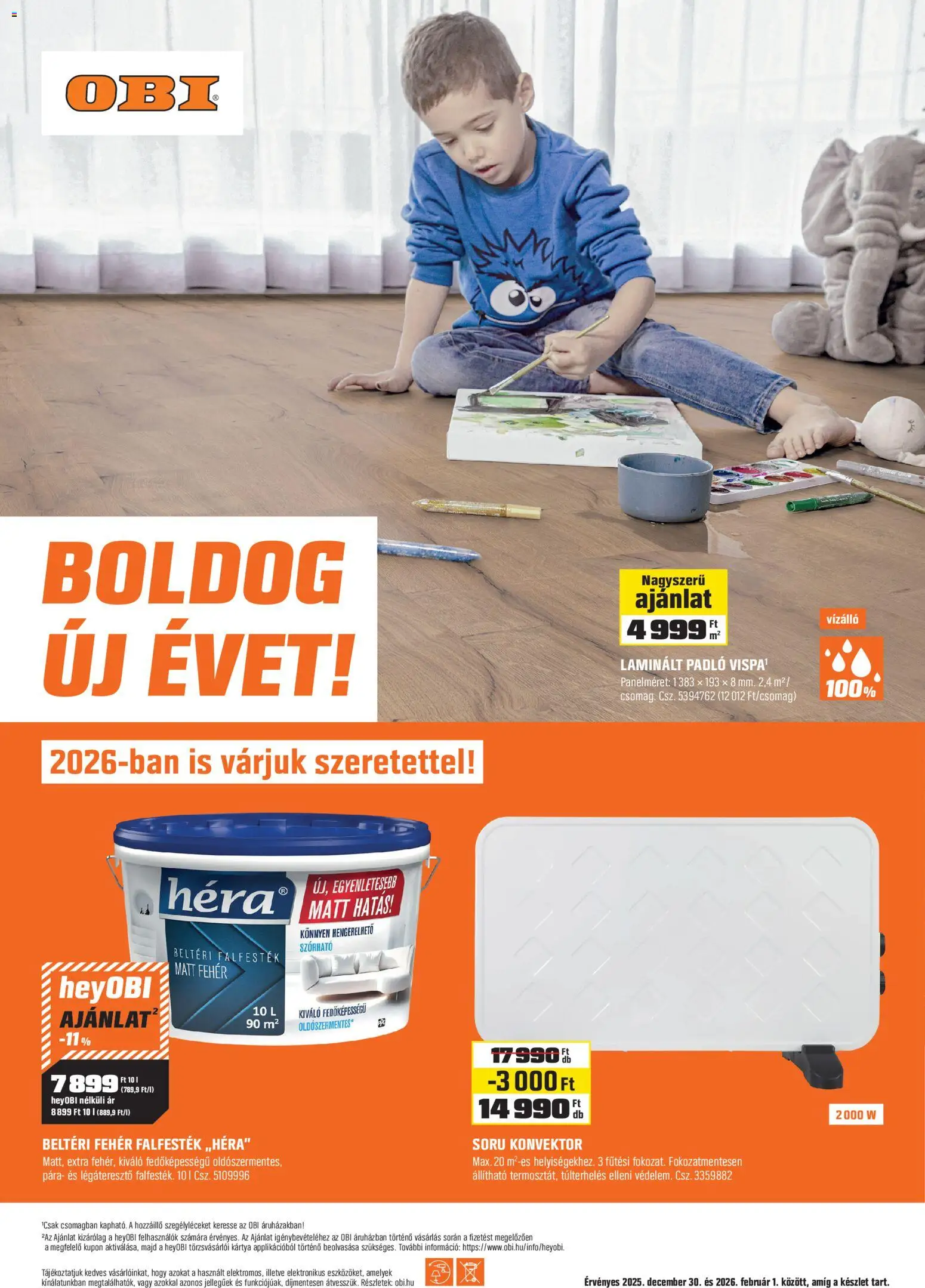 OBI Akciós újság - 1oldal - érvényes 2025.12.30.-tól