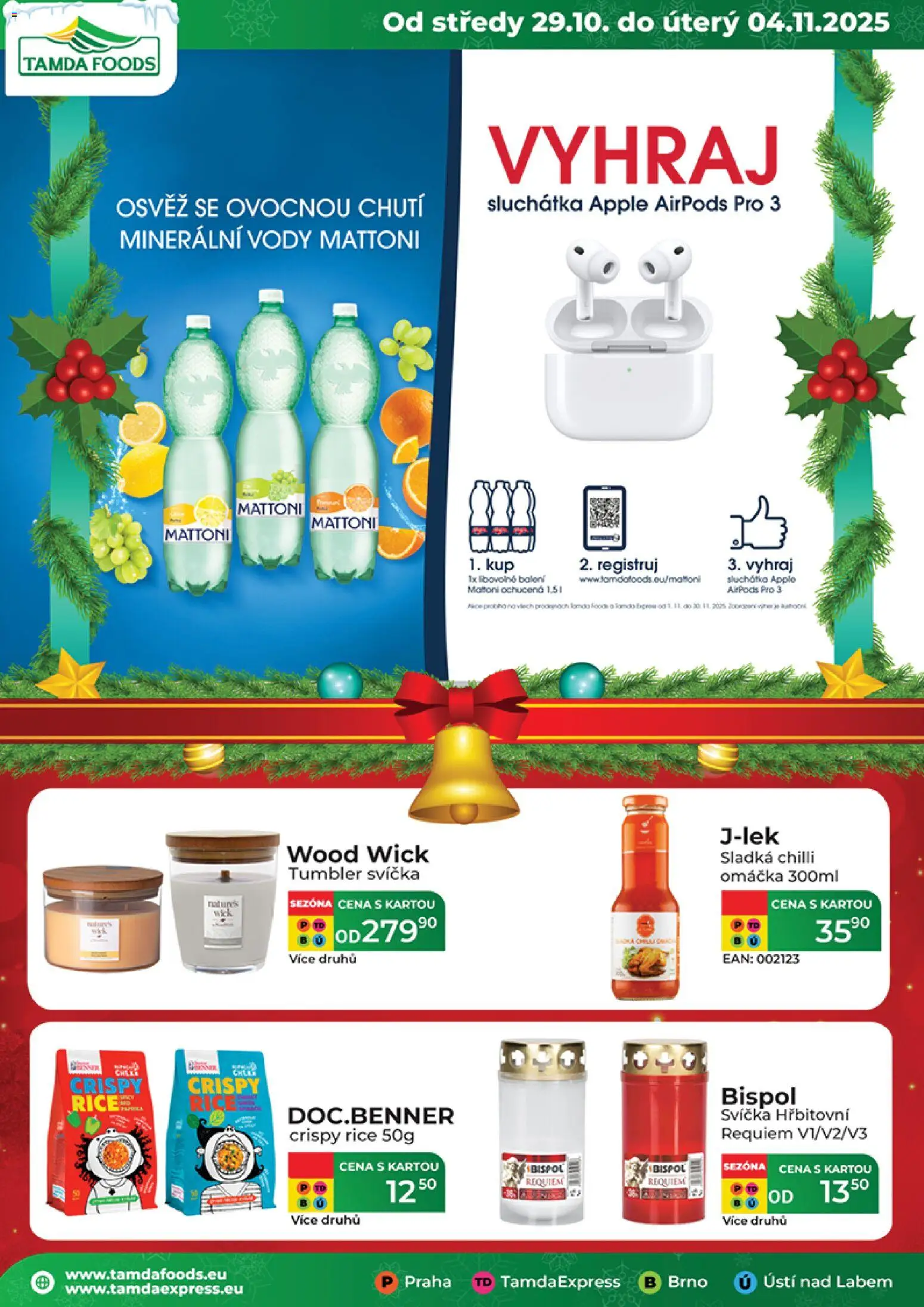 Tamda Foods leták - strana 1- platný od 29.10.2025