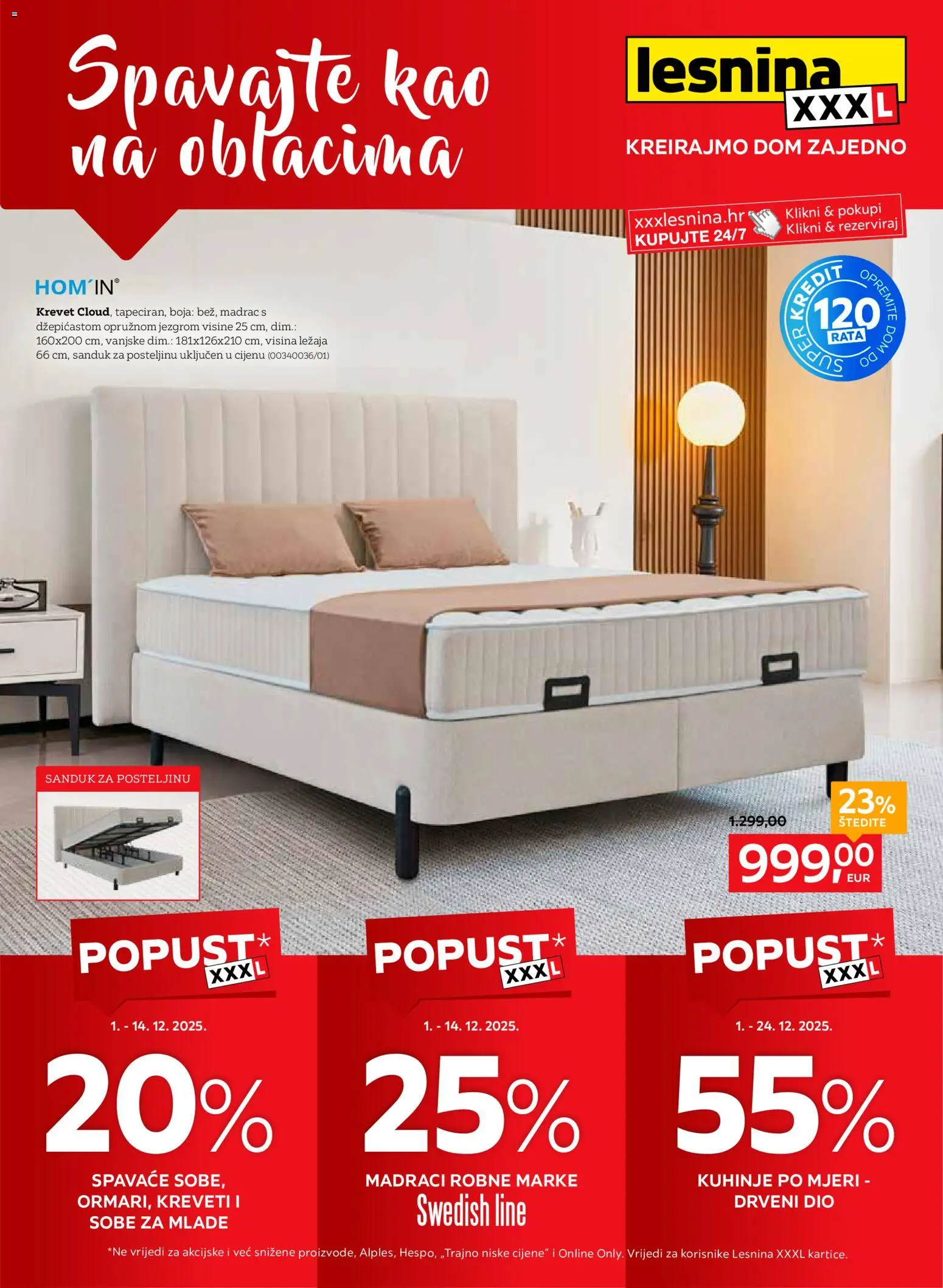 Spavajte kao na oblacima Lesnina - stranica 1- važeći od 01.12.2025