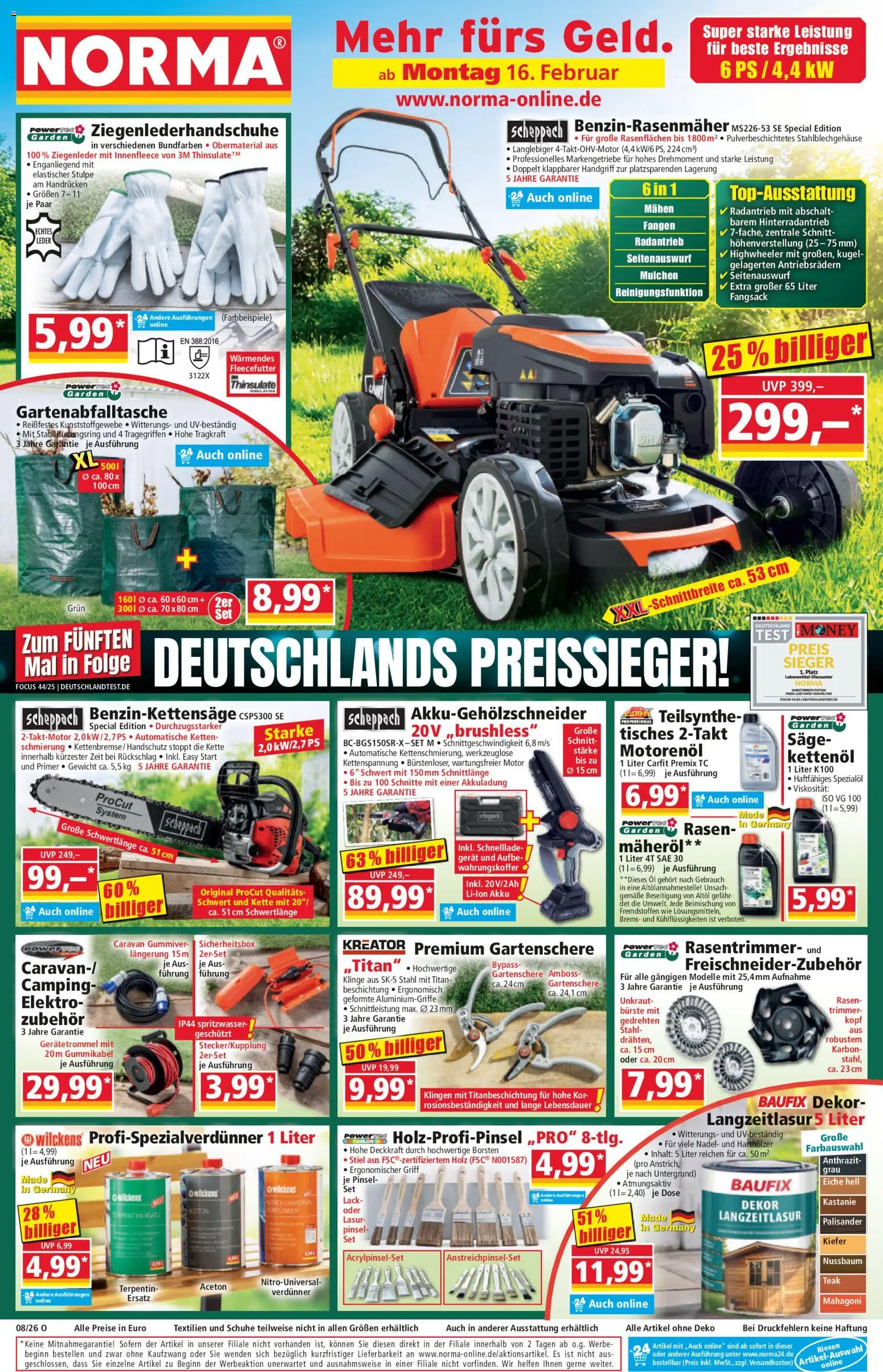 Norma Prospekt 	 - Seite 1 - gültig ab 16.02.2026