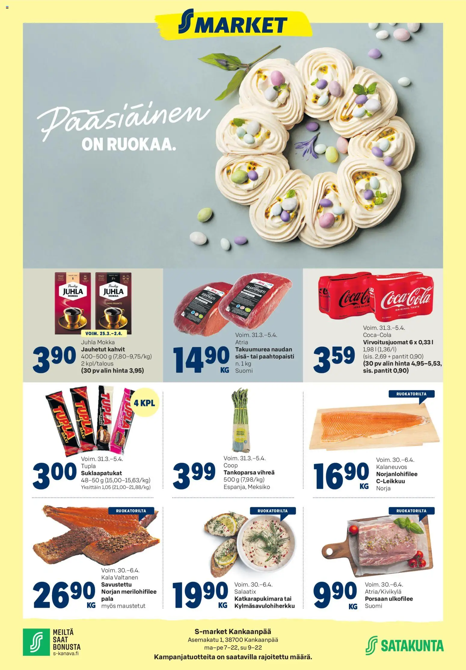 S-market tarjoukset - sivu 1- voimassa alkaen 31/03/2026