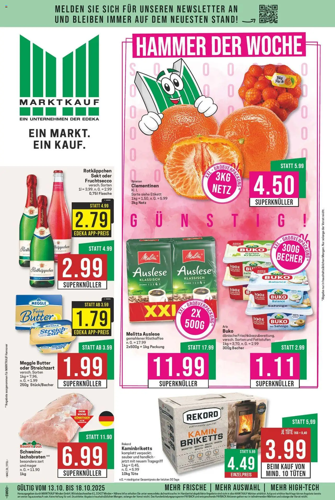 Marktkauf Prospekt 	 - Seite 1 - gültig ab 13.10.2025
