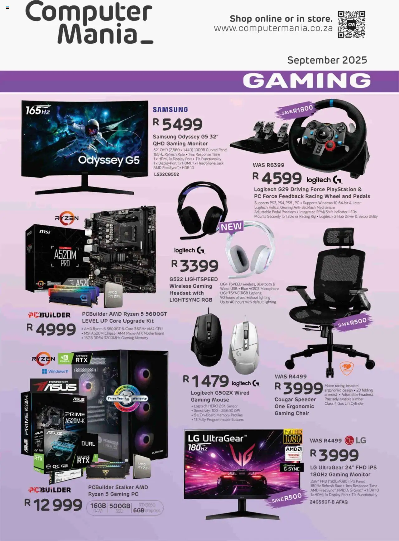 Computer Mania - Gaming Catalogue  - page 1- valid from 01/09/2025