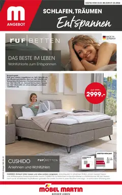 Vorschau Möbel Martin  Schlafen, träumen, entspannen gültig ab 23.01.2026