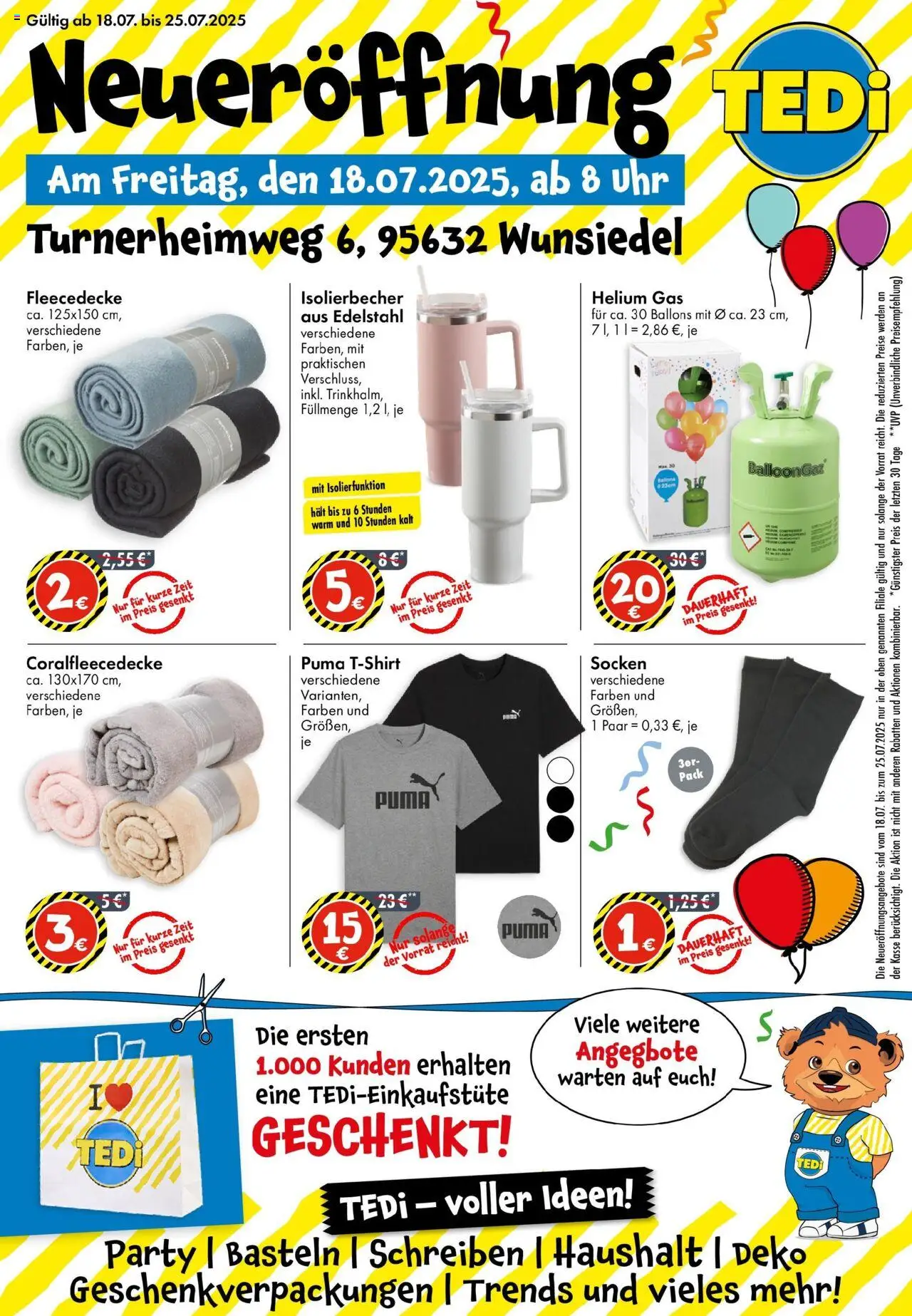 TEDi Neueröffnung in Wunsiedel - Seite 1 - gültig ab 18.07.2025