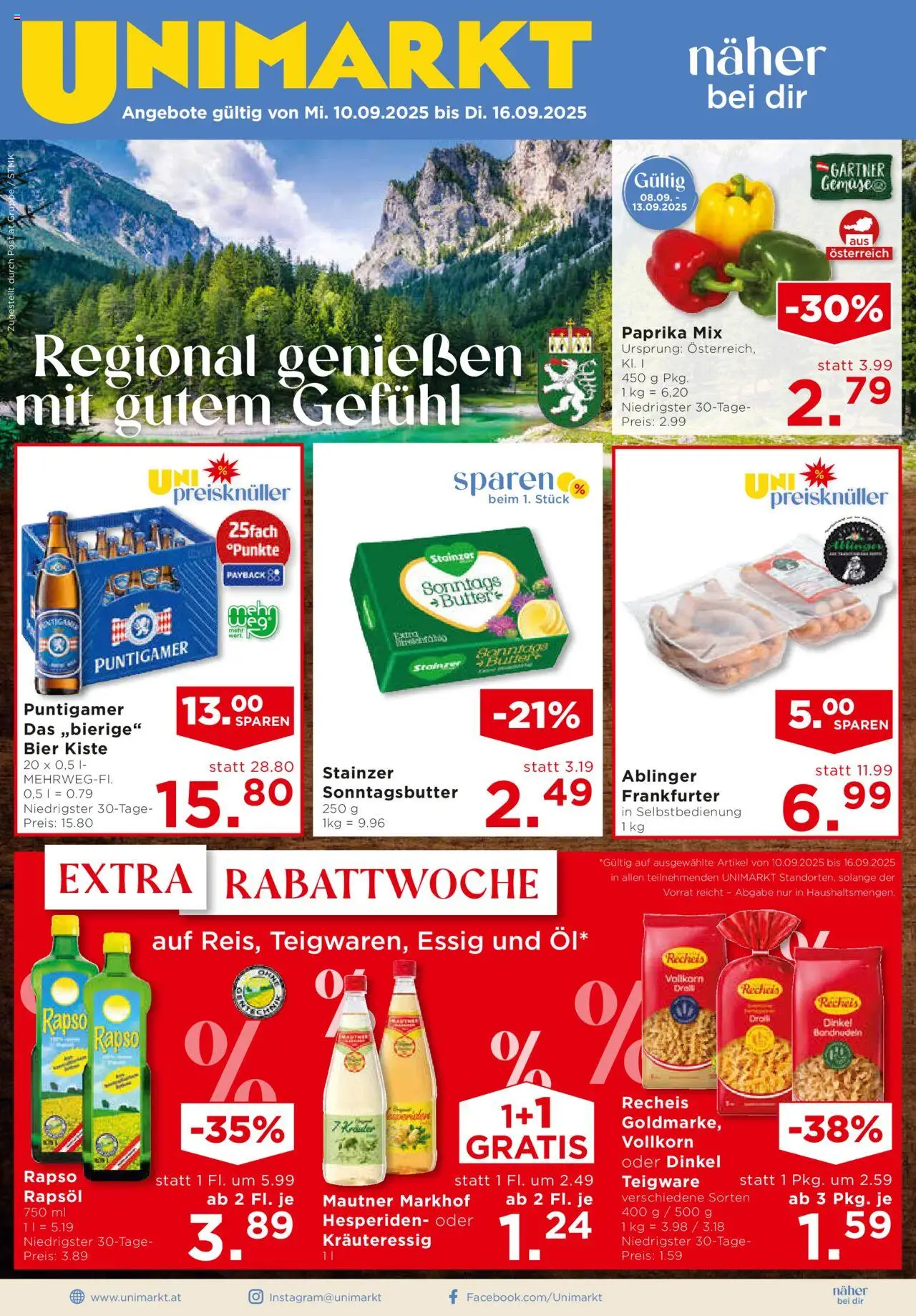 Unimarkt Steiermark - Seite 1- gültig ab 10.09.2025