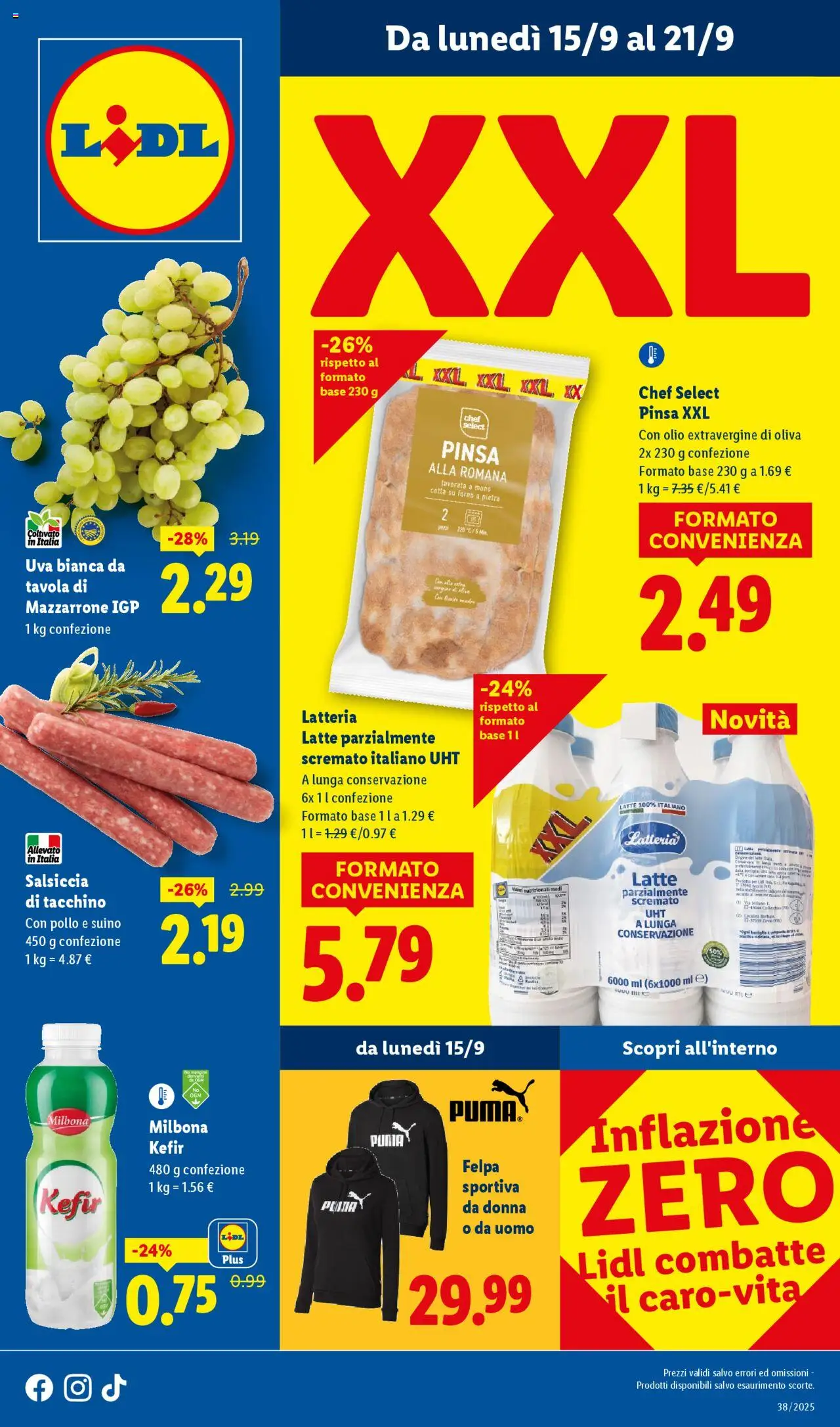Volantino Lidl	 - pagina 1 - valido dal 15/09/2025