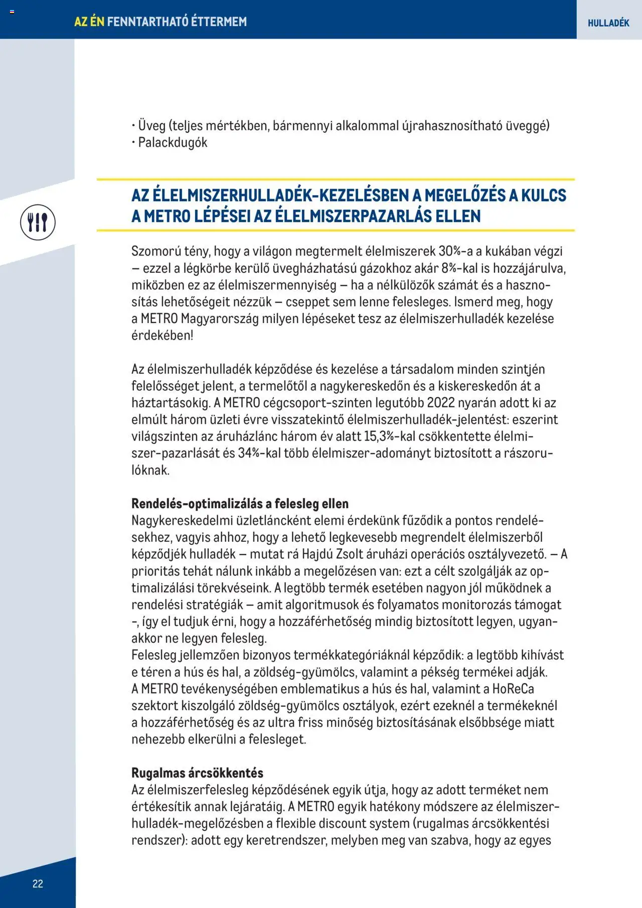 Metro - Fenntartható Gasztronómia booklet - 22oldal - érvényes 2023.06.07.-tól