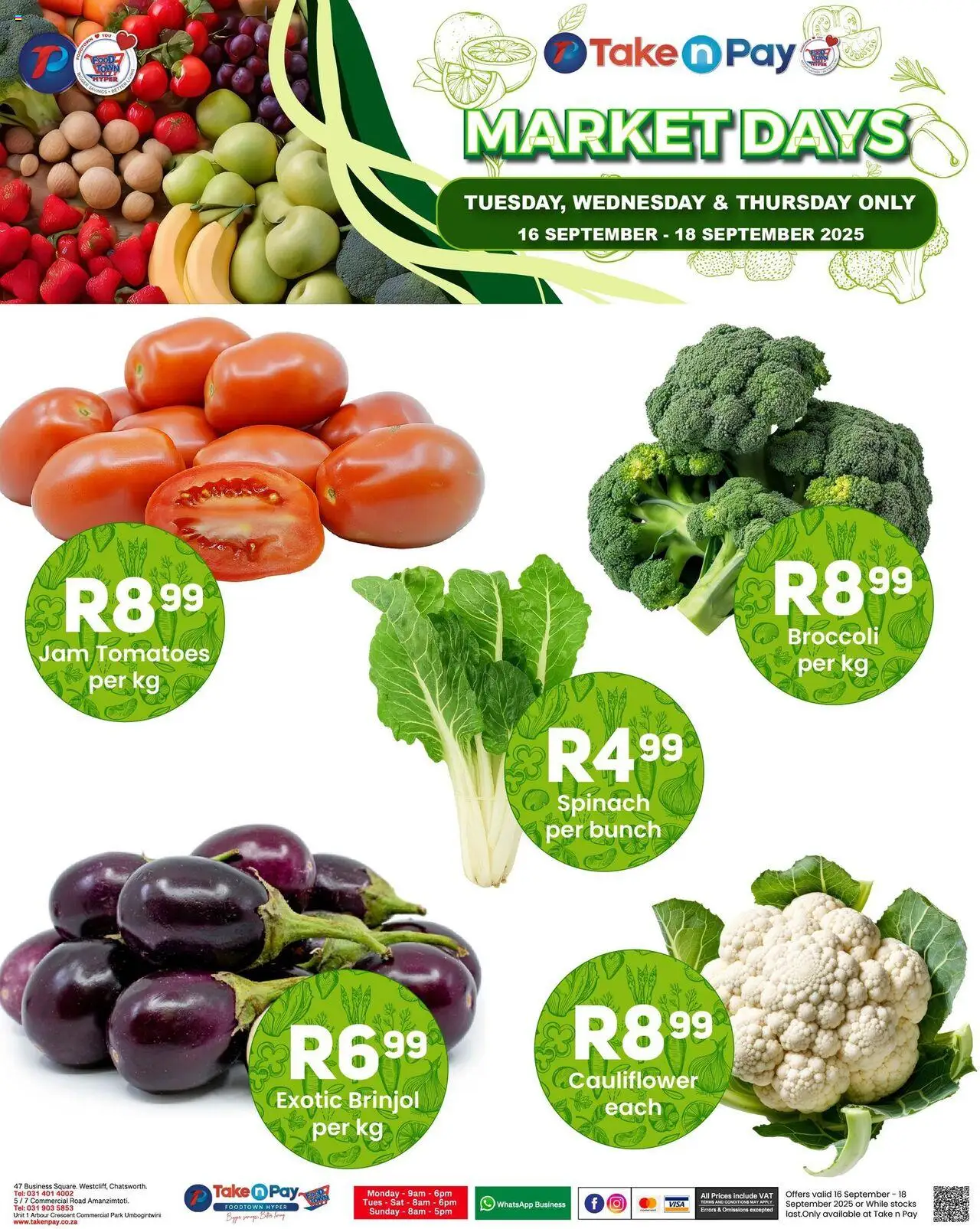 Take n Pay Market Days - page 1- valid from 16/09/2025