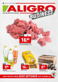 Vorschau Aligro Aktionen Businesskunden - Schlieren, Gossau SG, Frauenfeld, Rapperswil-Jona, Sargans, Bern, Brüttisellen, Pratteln, Emmen, Spreitenbach gültig ab 19.01.2026