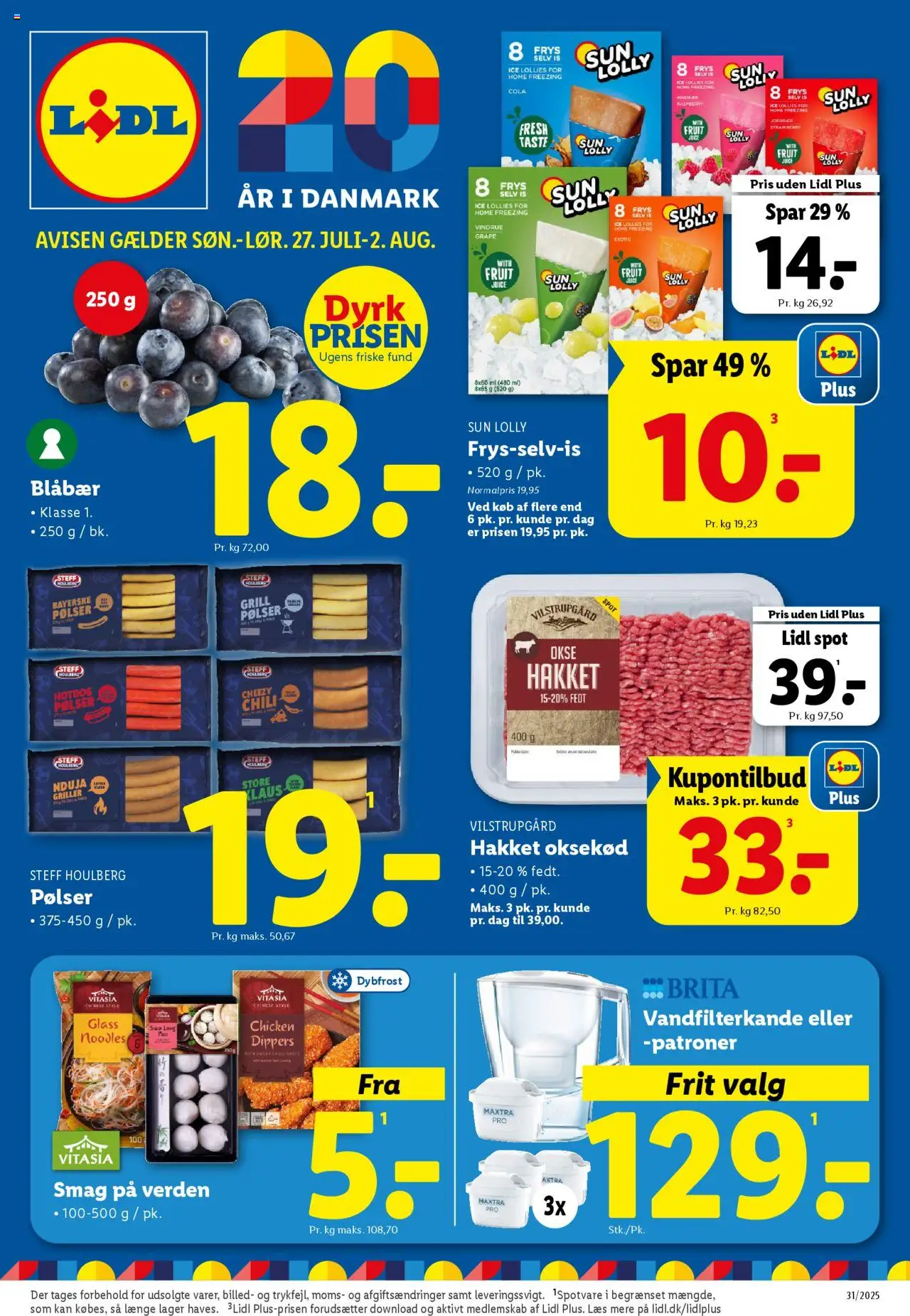 Lidl - Tilbudsavis - side 1- gyldig fra 27/07/2025