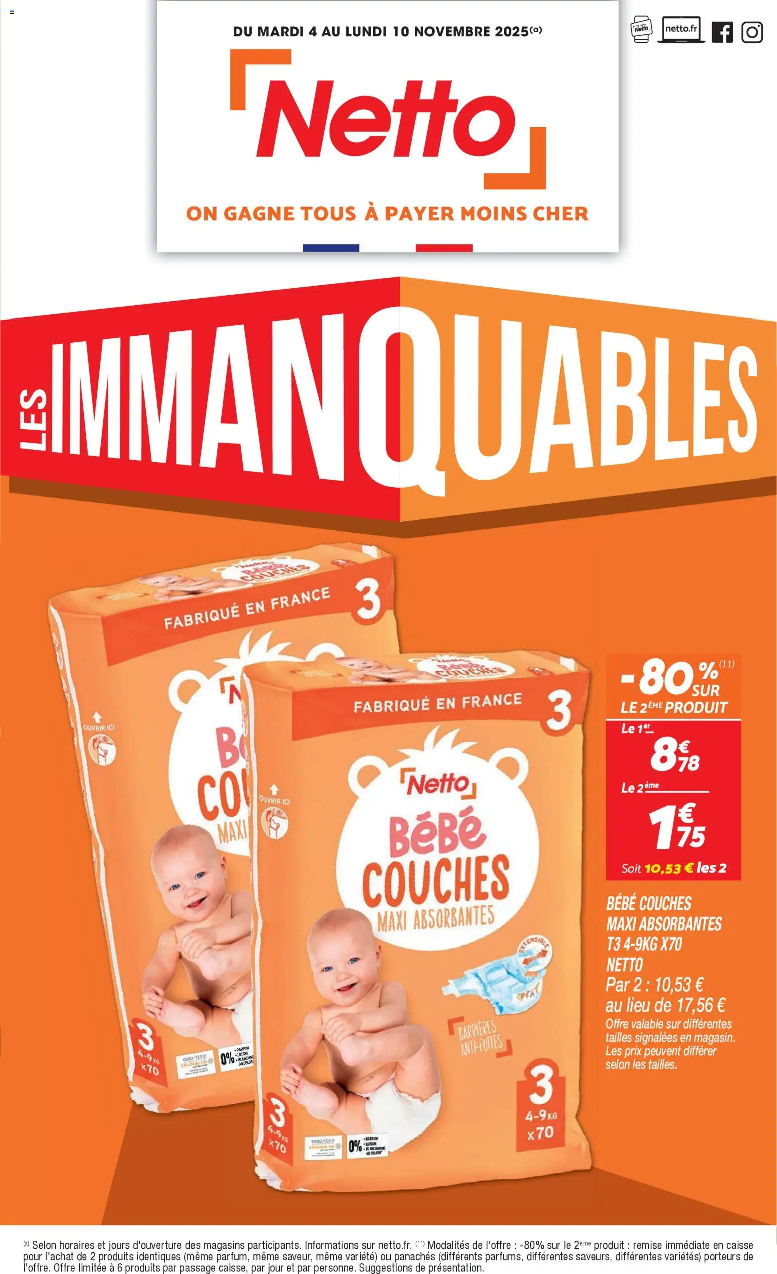 Netto - Immanquables - page 1 - valable à partir du 04/11/2025