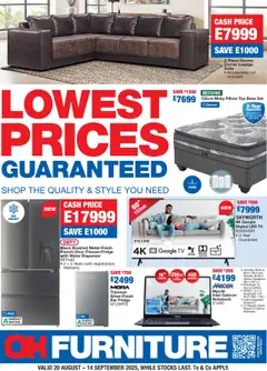 Preview OK Furniture - Eswatini Lowest Prices Specials valid from 20/08/2025