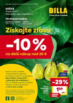 Billa leták platný od 27.08.2025