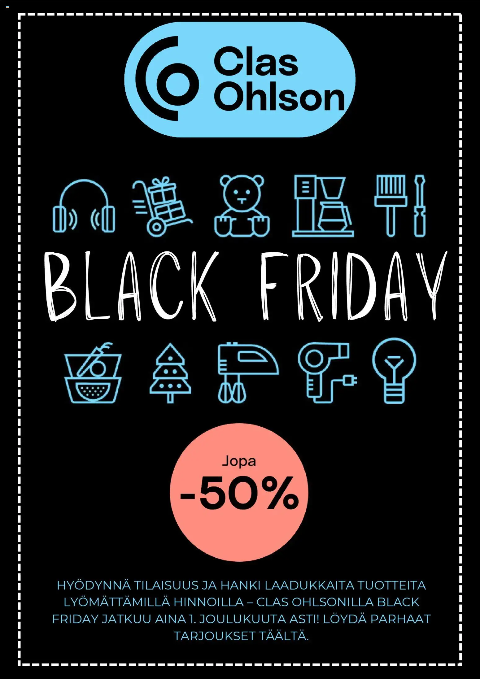 Clas Ohlson - Black Friday - sivu 1- voimassa alkaen 26/11/2025