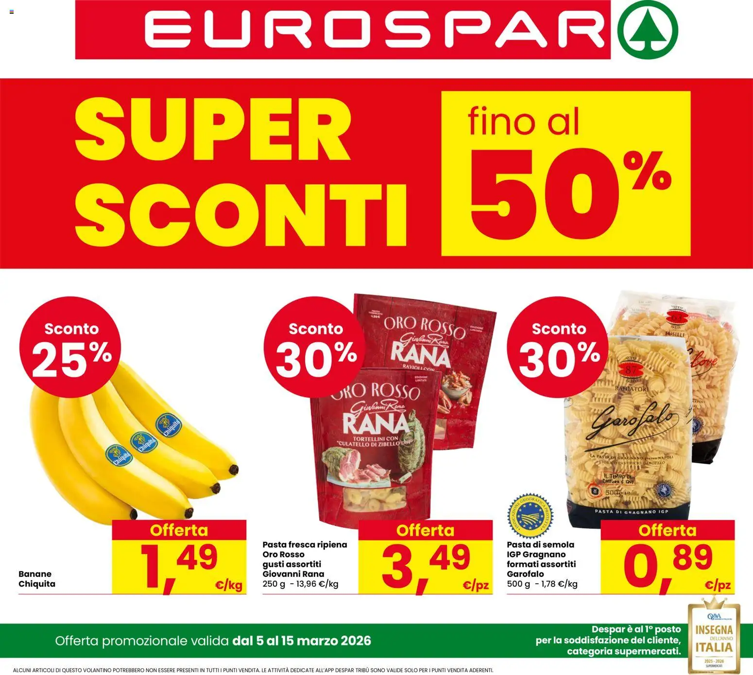 Eurospar volantino - pagina 1 - valido dal 05/03/2026