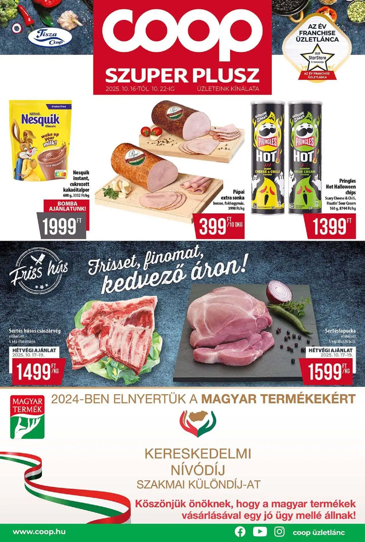 COOP - Szuper Plusz / Tisza - 1oldal - érvényes 2025.10.16.-tól