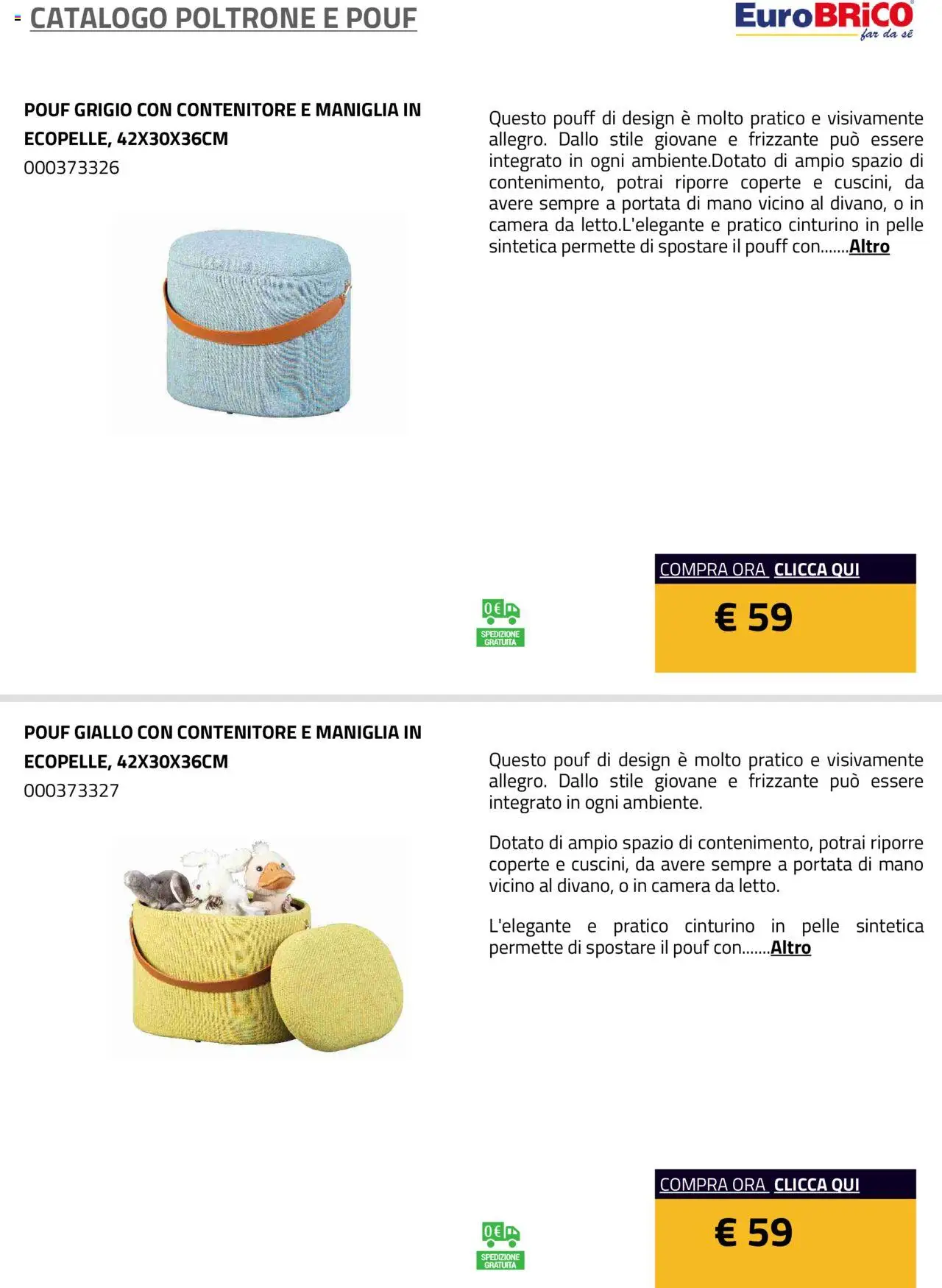 Eurobrico Poltrone e Pouf catalogo - pagina 7 - valido dal 23/07/2025