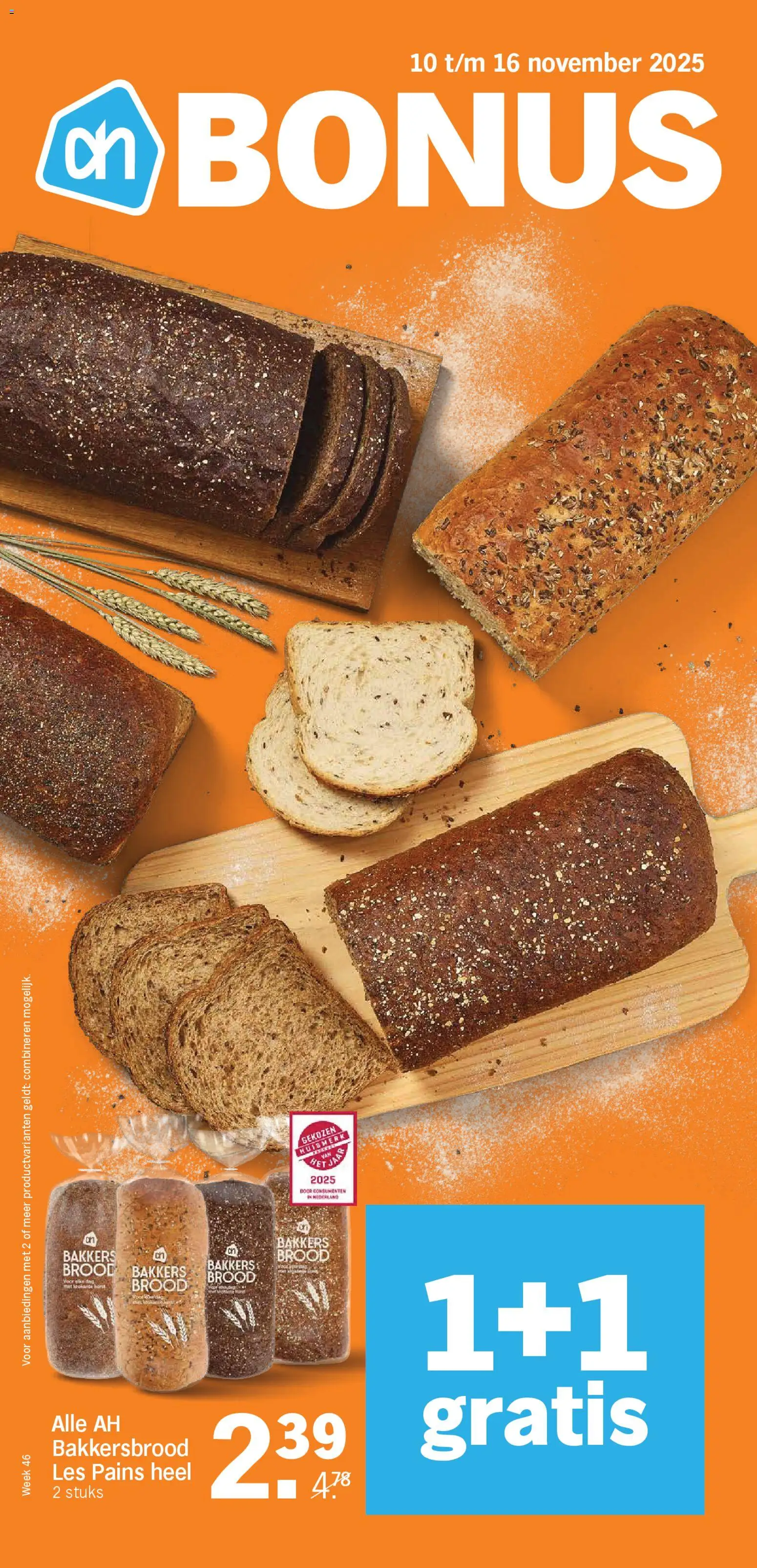Albert Heijn folder week 46 - pagina 1- geldig vanaf 10-11-2025